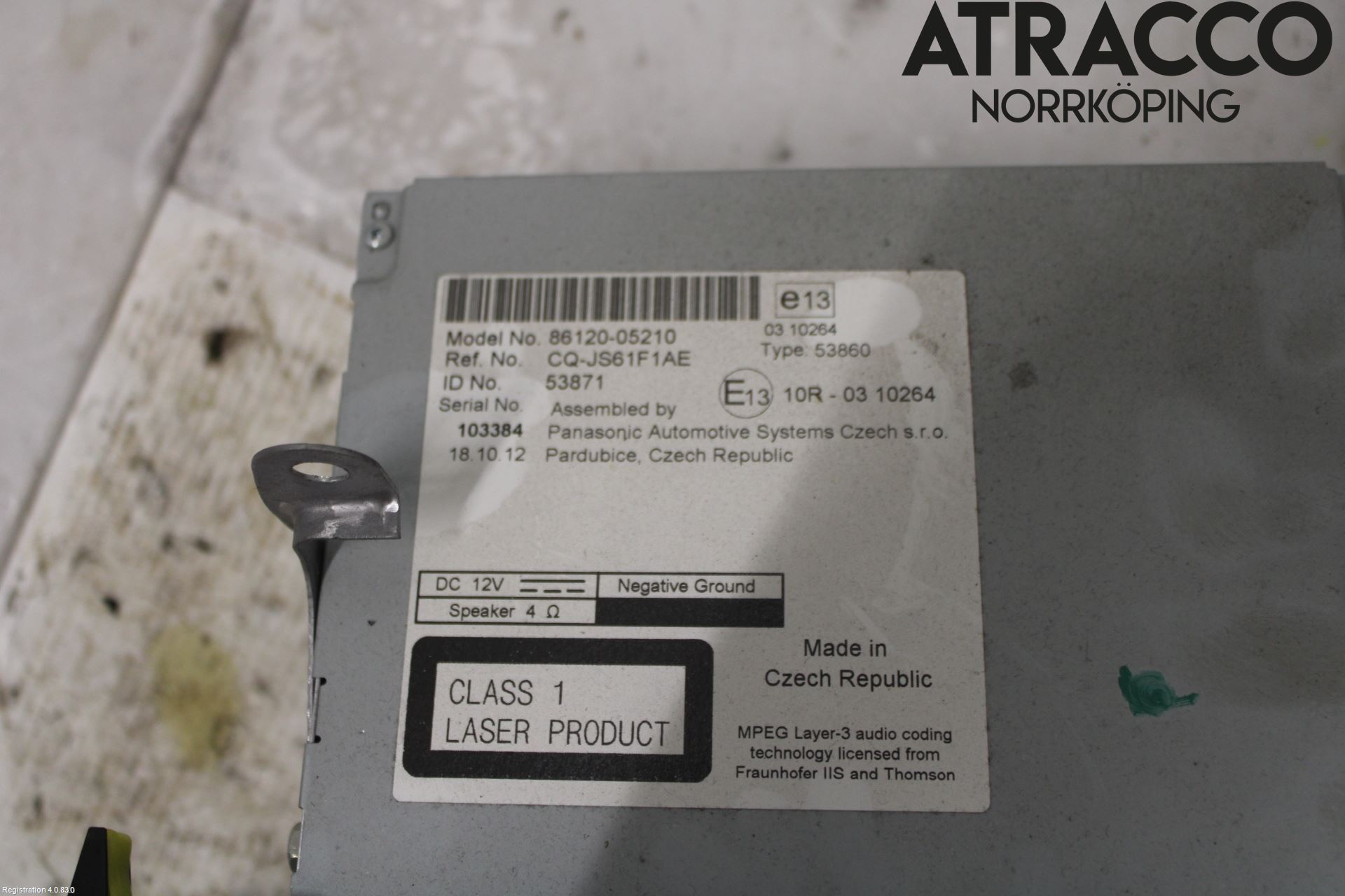 Toyota AVENSIS 09-15 Stereo Radio Med Cd