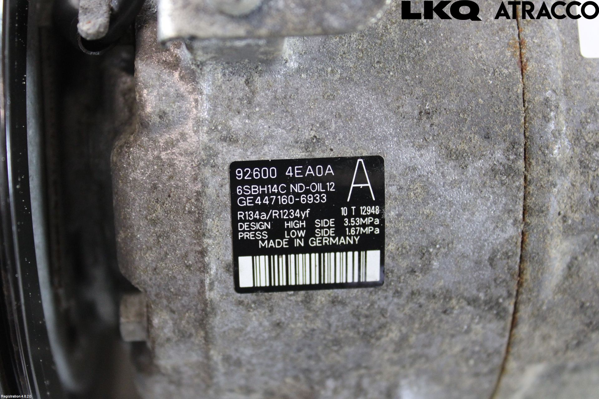 Nissan QASHQAI 14-17 Varme Ac Kompressor