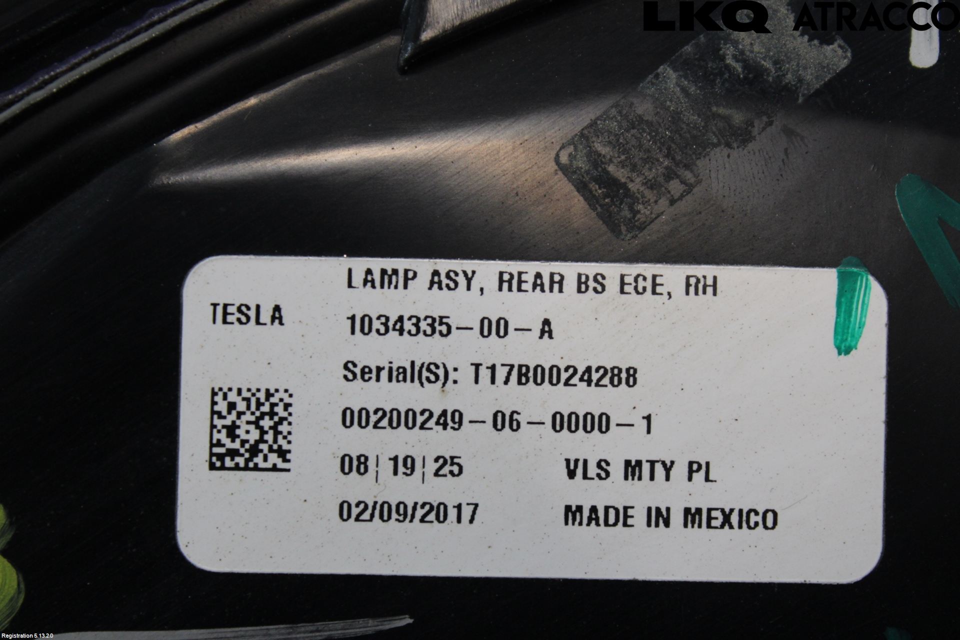 Tesla MODEL X 16- Baklykt Høyre