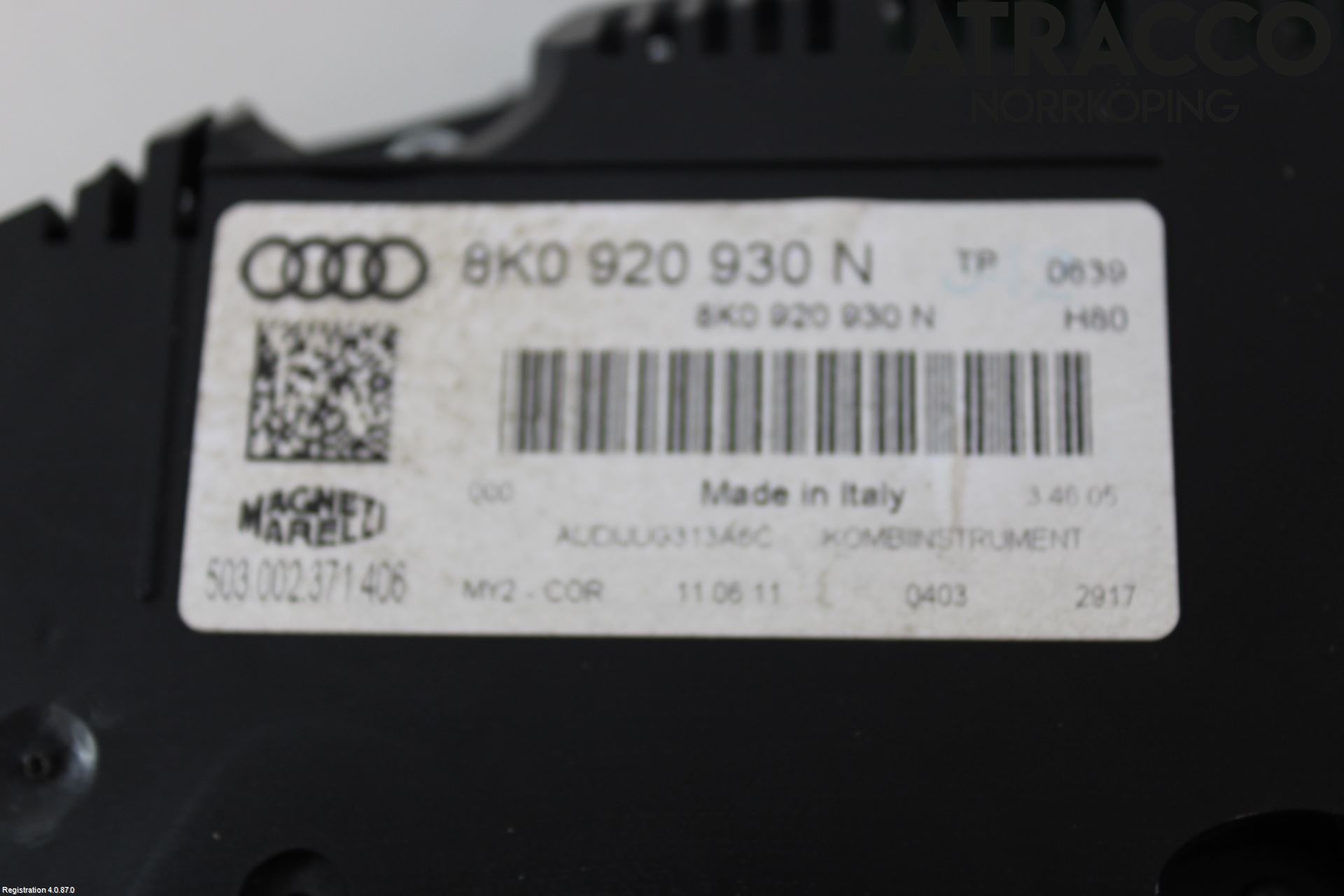 Audi A4/S4 08-11 Instr Kombinert