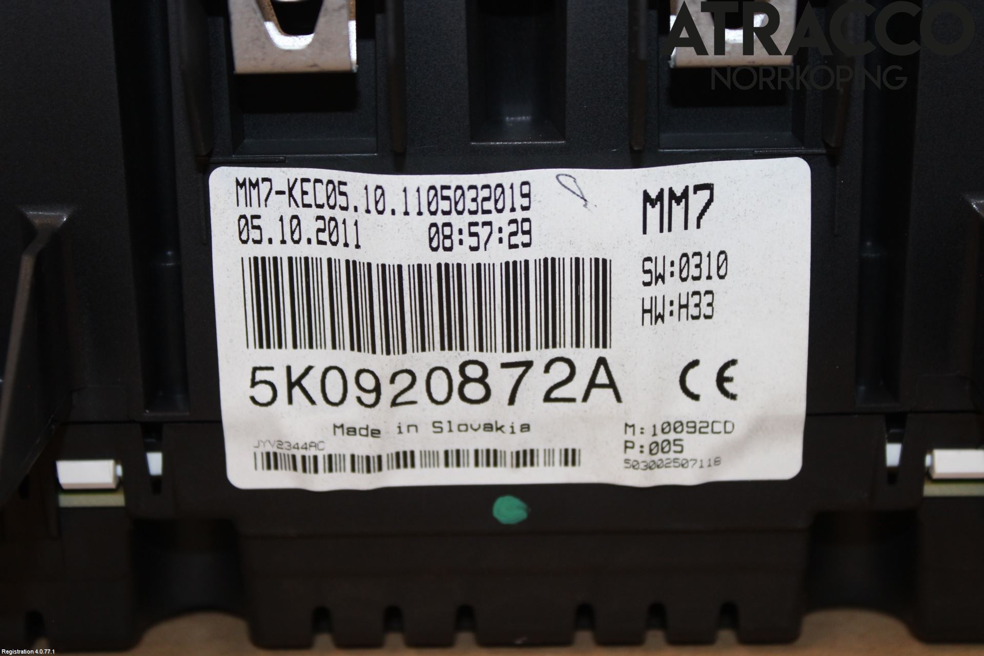 Volkswagen VW GOLF VI 09-13 Instr Kombinert
