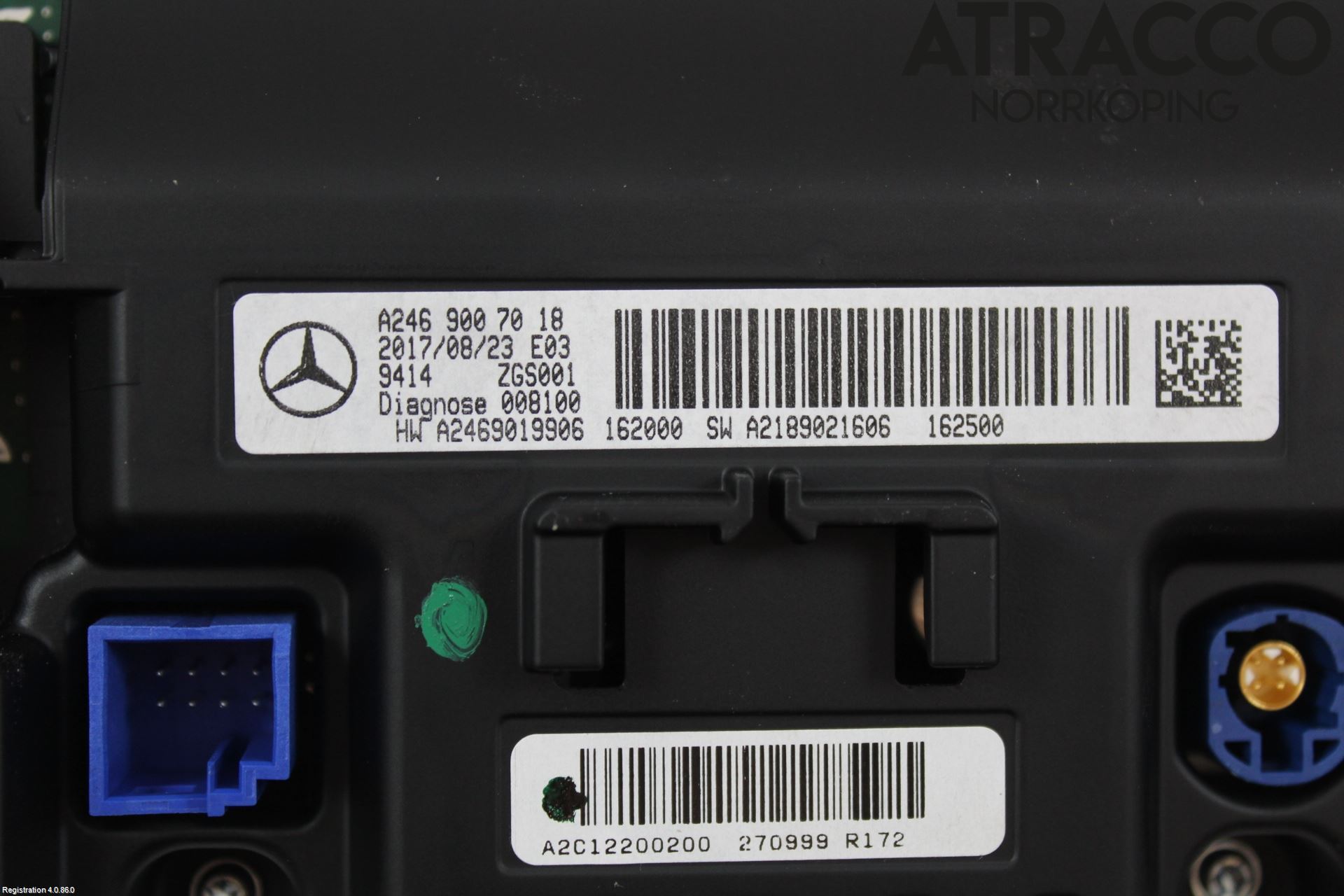 Mercedes-Benz MB B-KLASS (W246/W242) 12-19 Instr Skjerm Dvd-Gps-Ac-Tlf