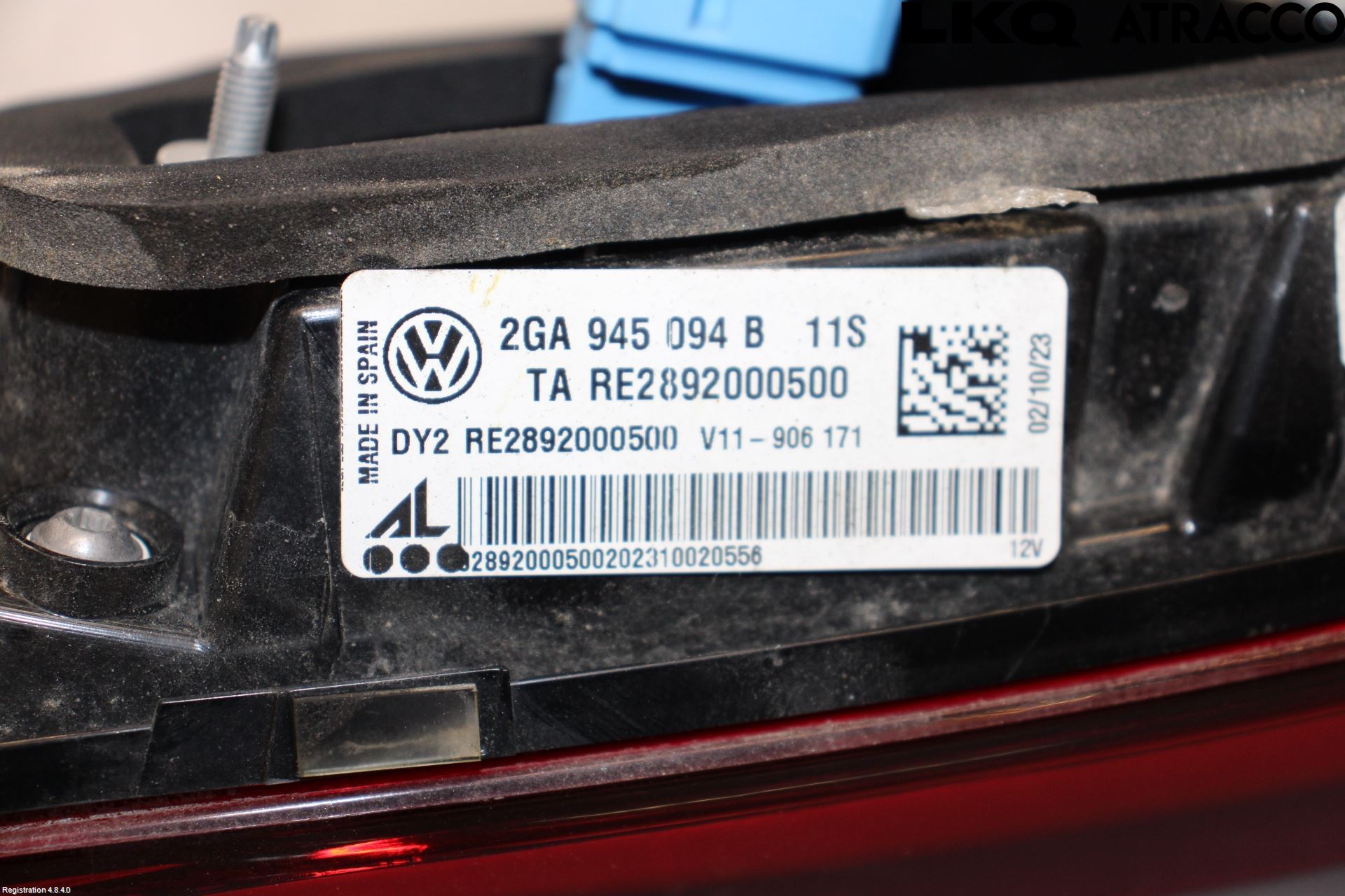 Volkswagen VW T-ROC 18- Baklykt Høyre  På Luke(Indre)