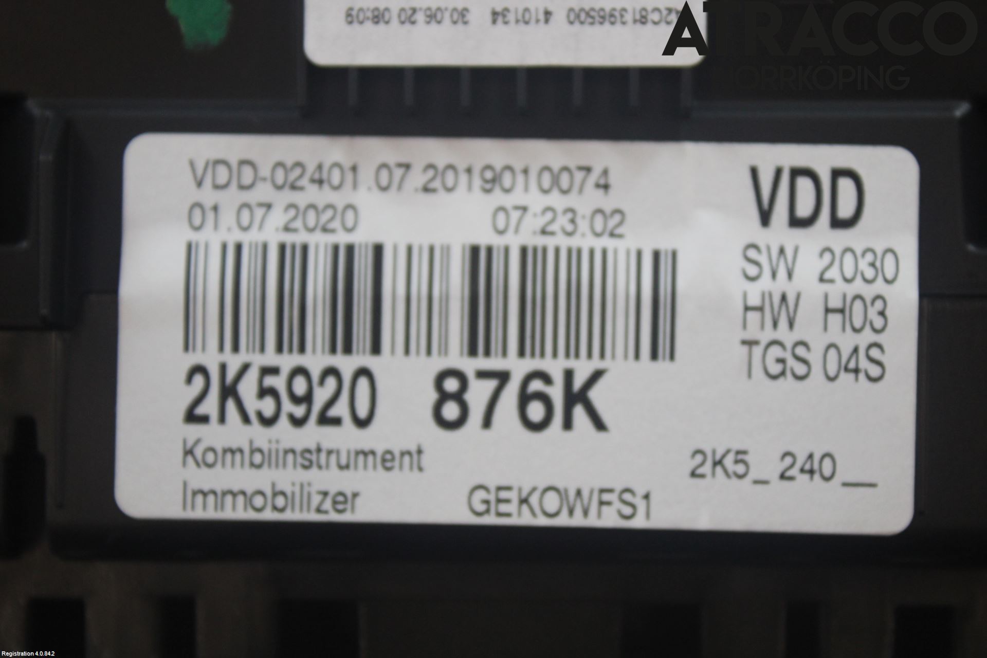 Volkswagen VW CADDY 16-20 Instr Kombinert