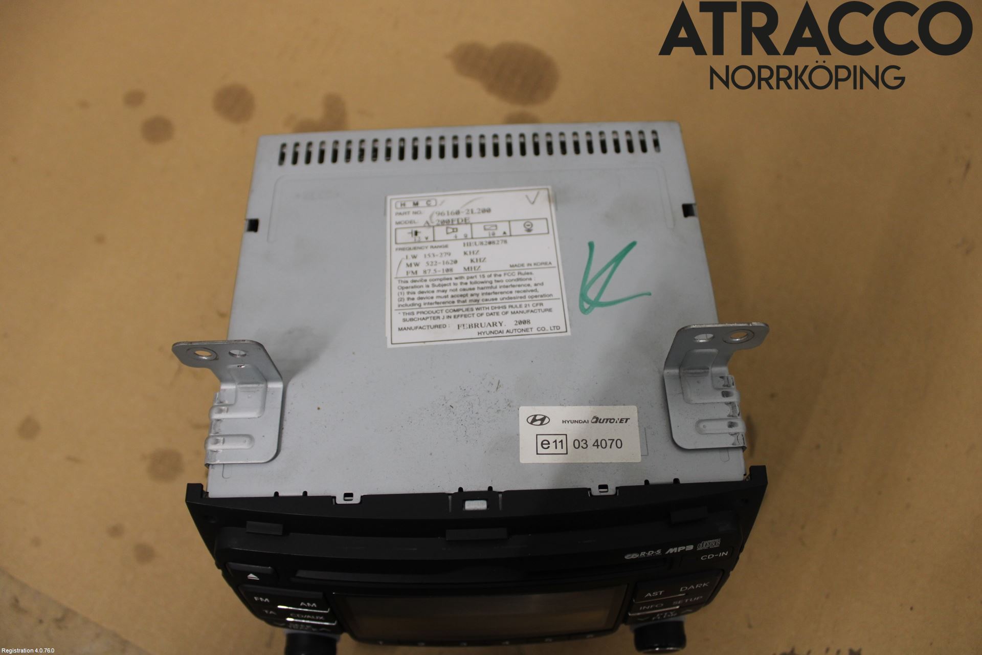 Hyundai i30 FD 07-12 Stereo Radio Med Cd