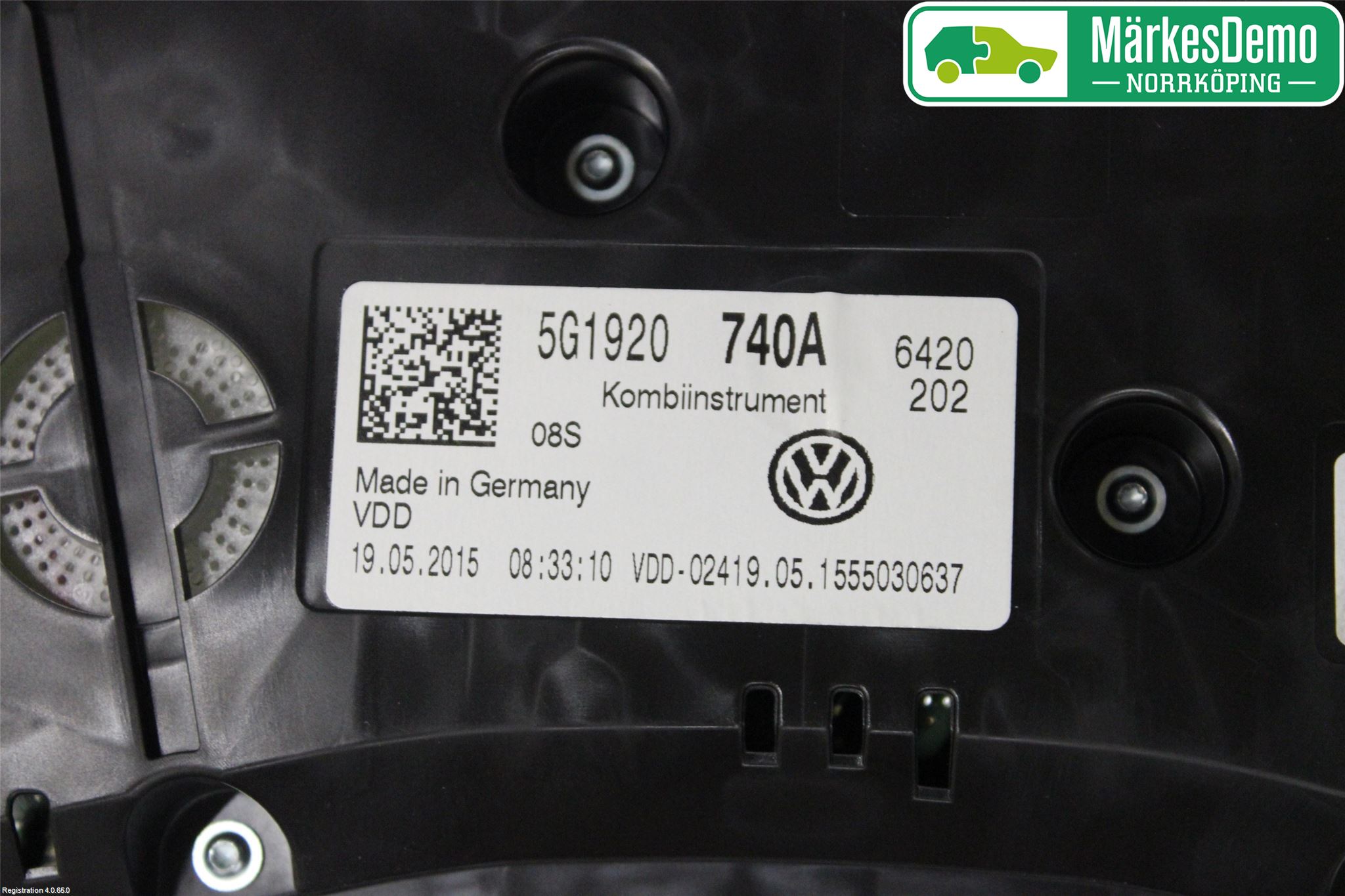 Volkswagen VW GOLF / E-GOLF VII 13-20 Instr Kombinert