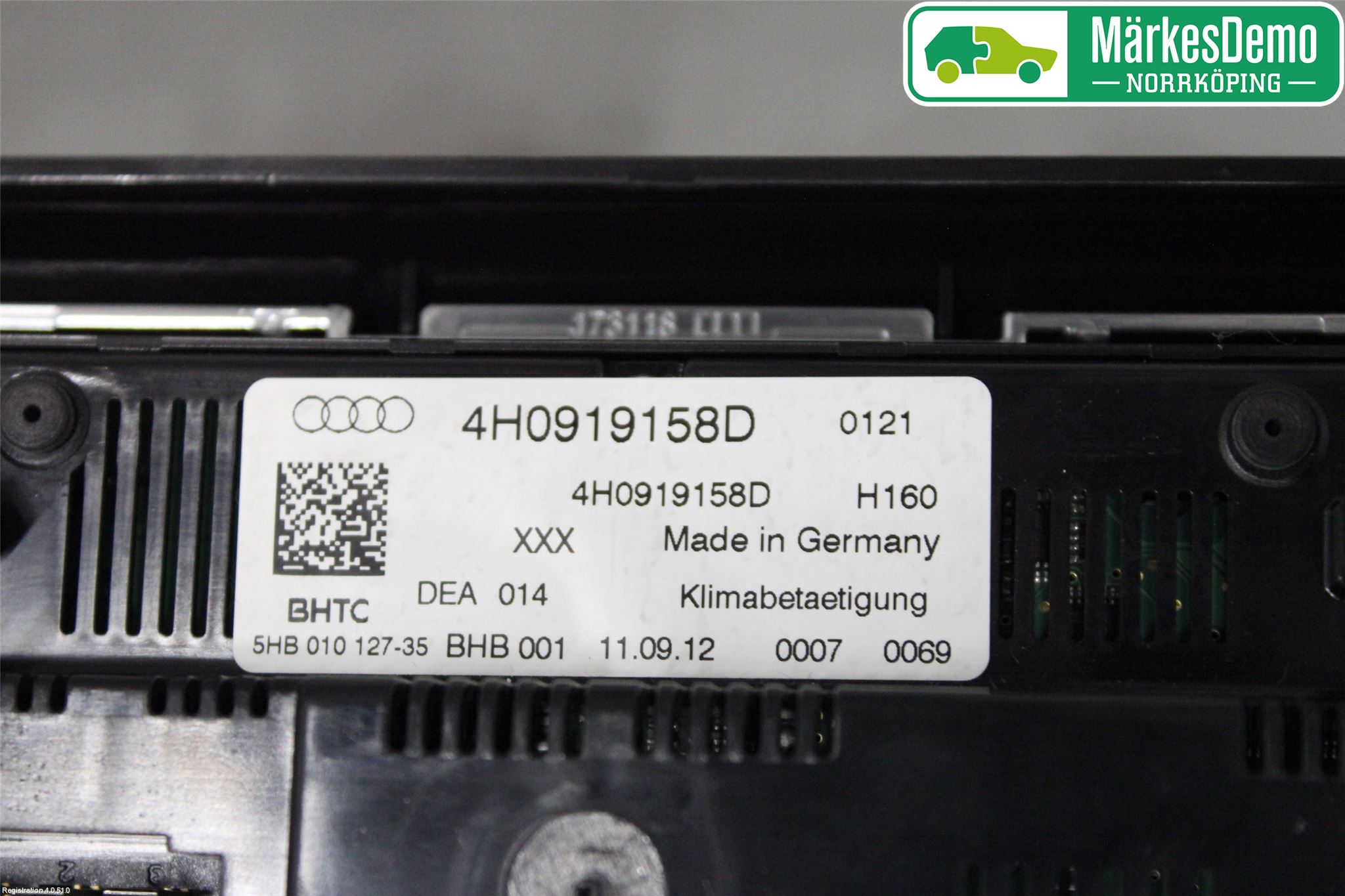 Audi A8/S8 4H 10-17 Varmeapparat Panel(Regulering)