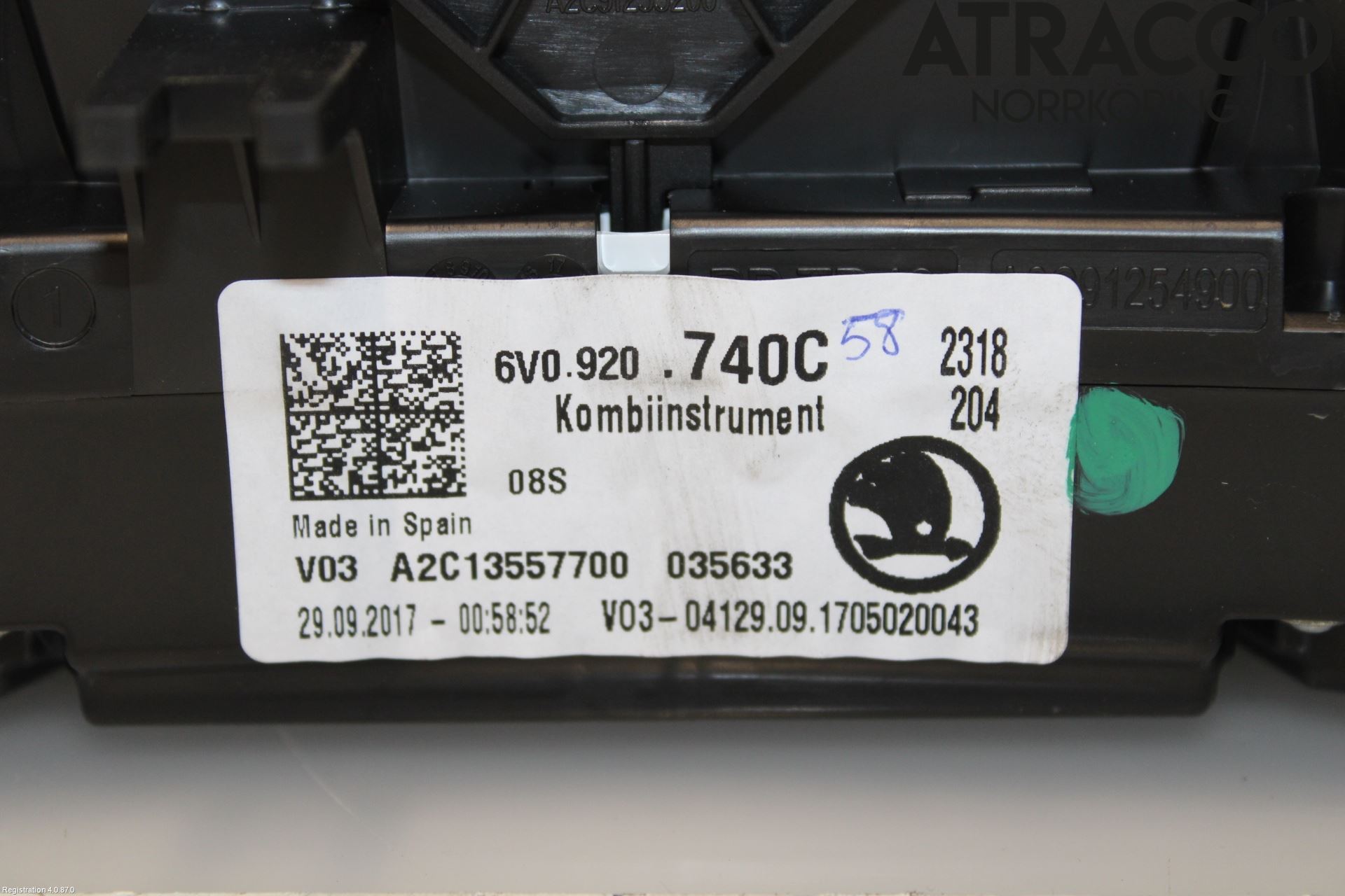 Skoda FABIA 15-21 Instr Kombinert