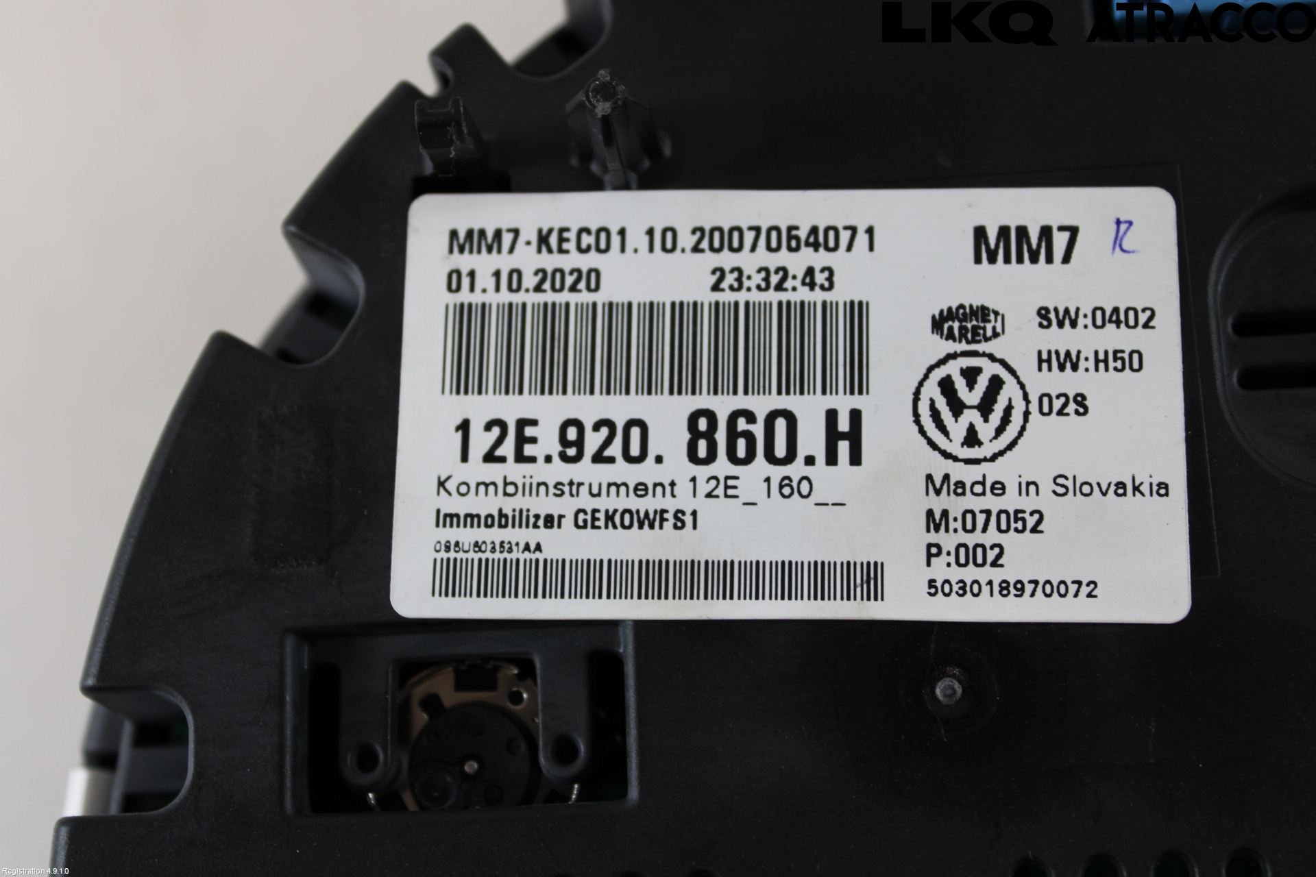 Volkswagen VW UP! / E-UP! Instr Kombinert