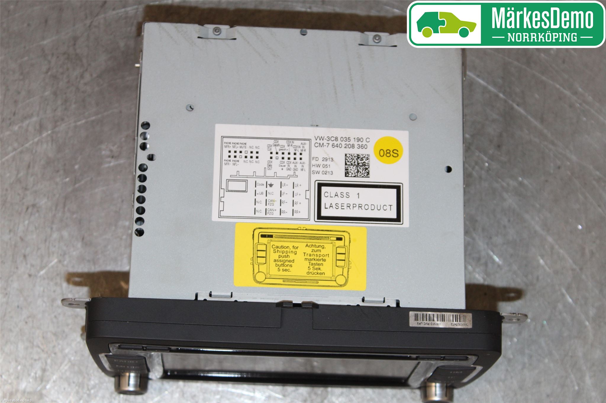 Volkswagen VW PASSAT 11-14 Stereo Radio Med Cd