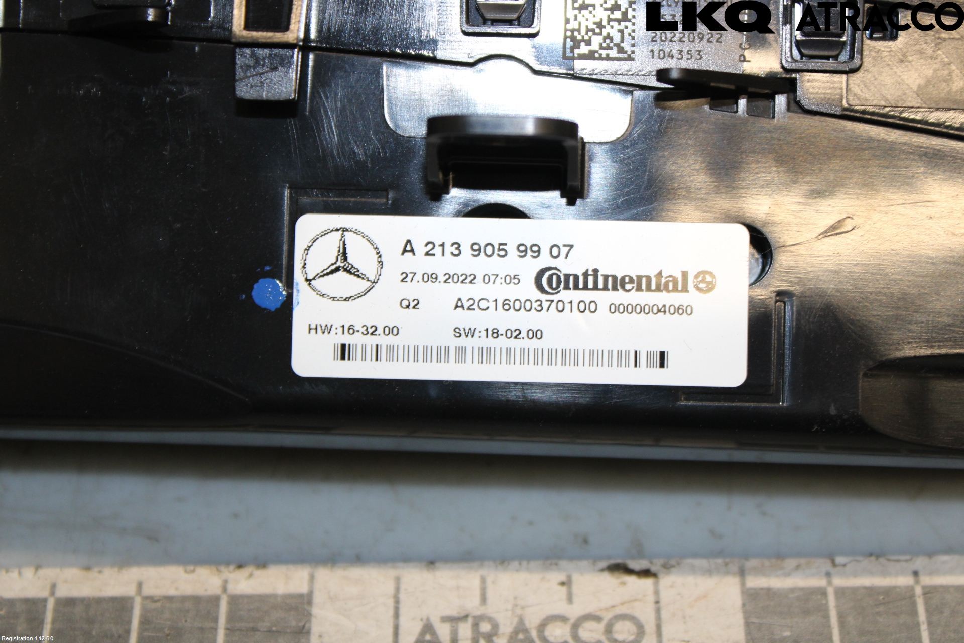 Mercedes-Benz MB E-KLASS (W213) 16-23 Varmeapparat Panel(Regulering)