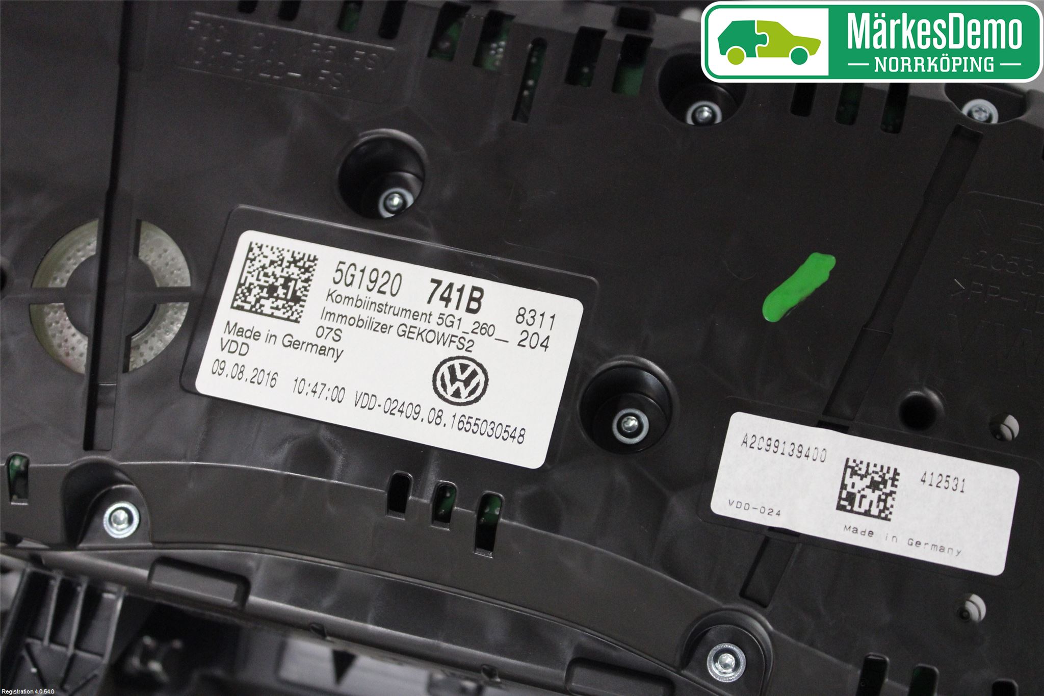 Volkswagen VW GOLF / E-GOLF VII 13-20 Instr Kombinert