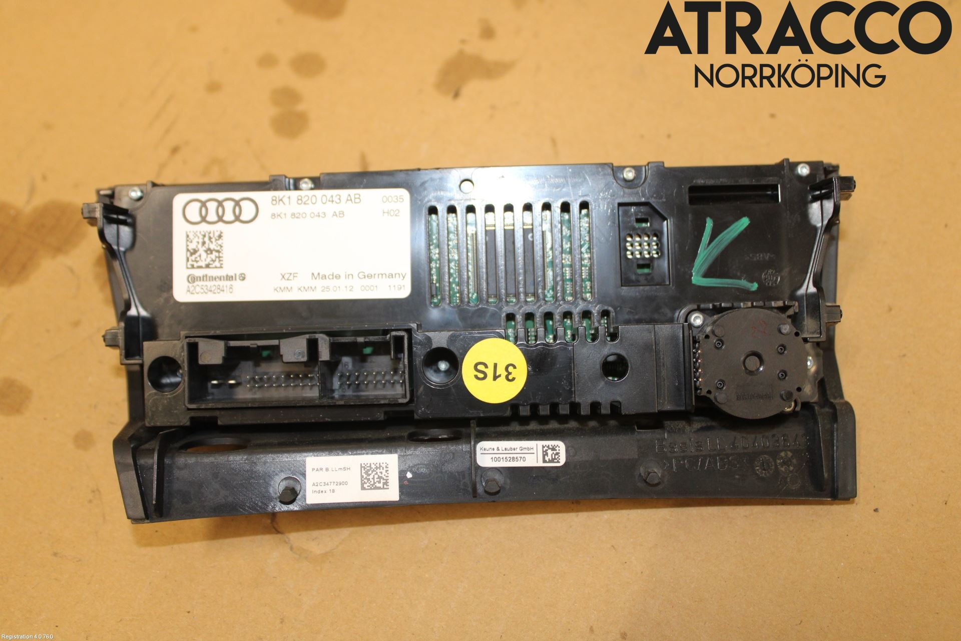 Audi A4 12-15 Varmeapparat Panel(Regulering)