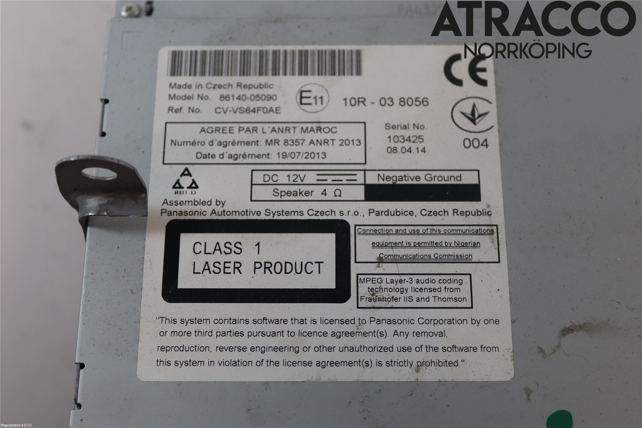 Toyota AVENSIS 09-15 Stereo Radio Med Cd