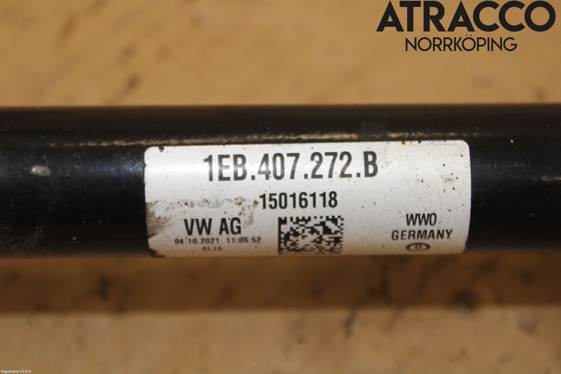 Volkswagen VW ID.4 21- Drivaksel Foran Kompl Høyre