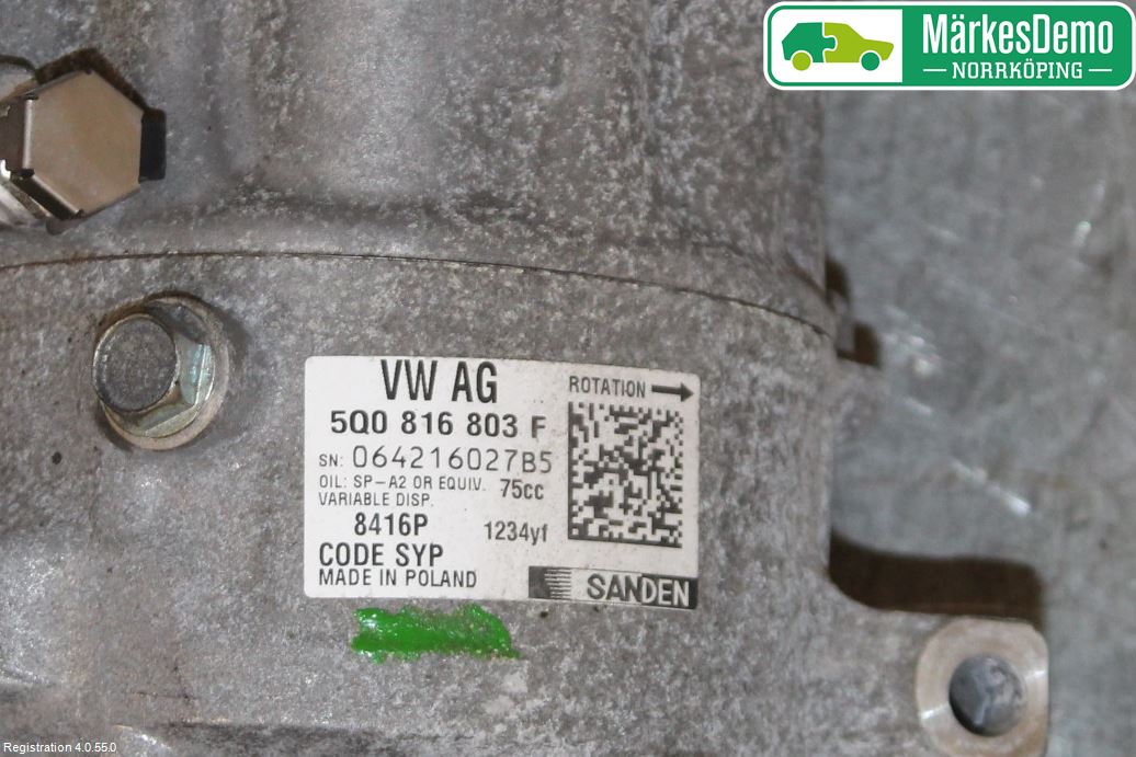 Skoda FABIA 15-21 Varme Ac Kompressor