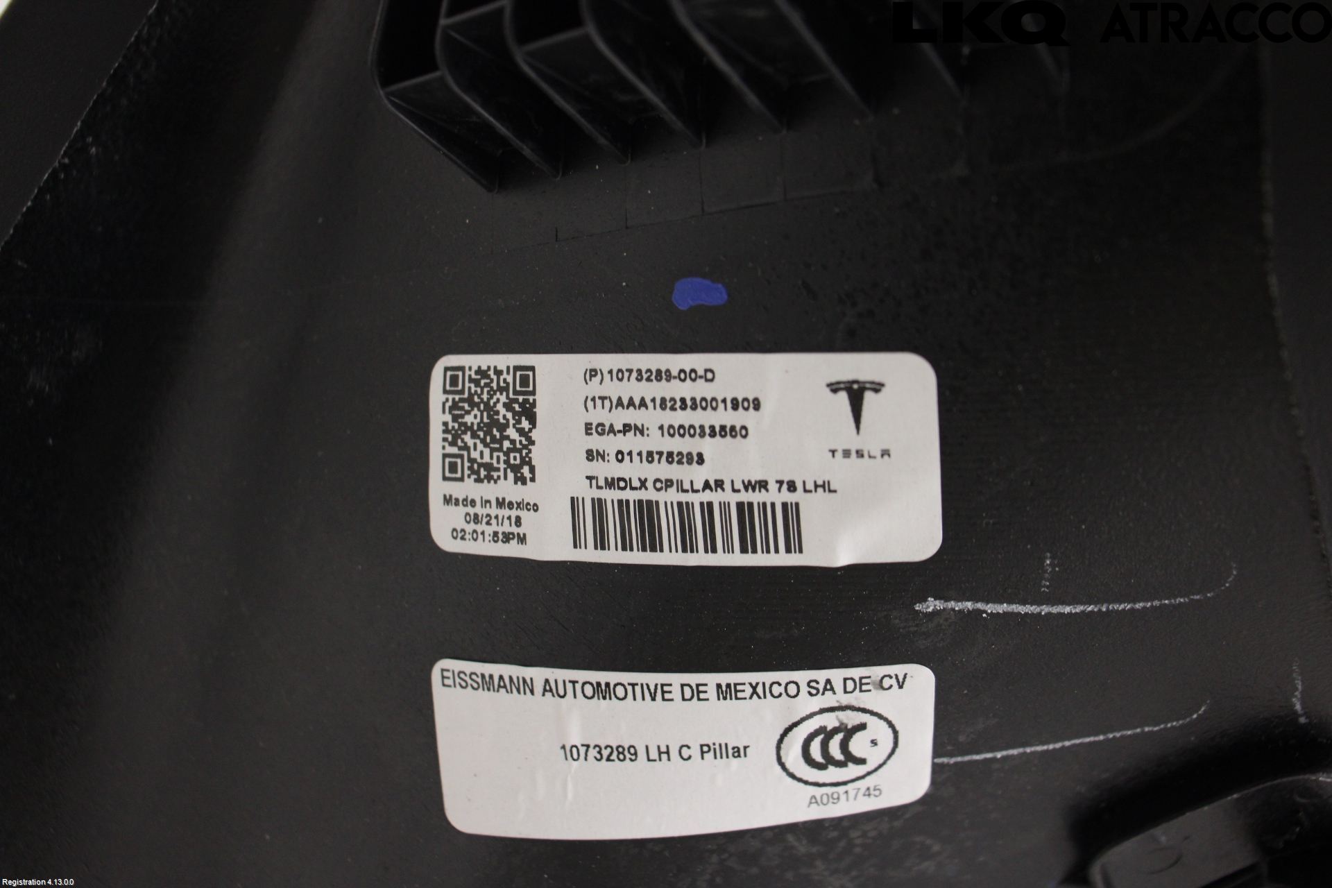 Tesla MODEL X 16- Innr Deksel A-B-C Stolpe