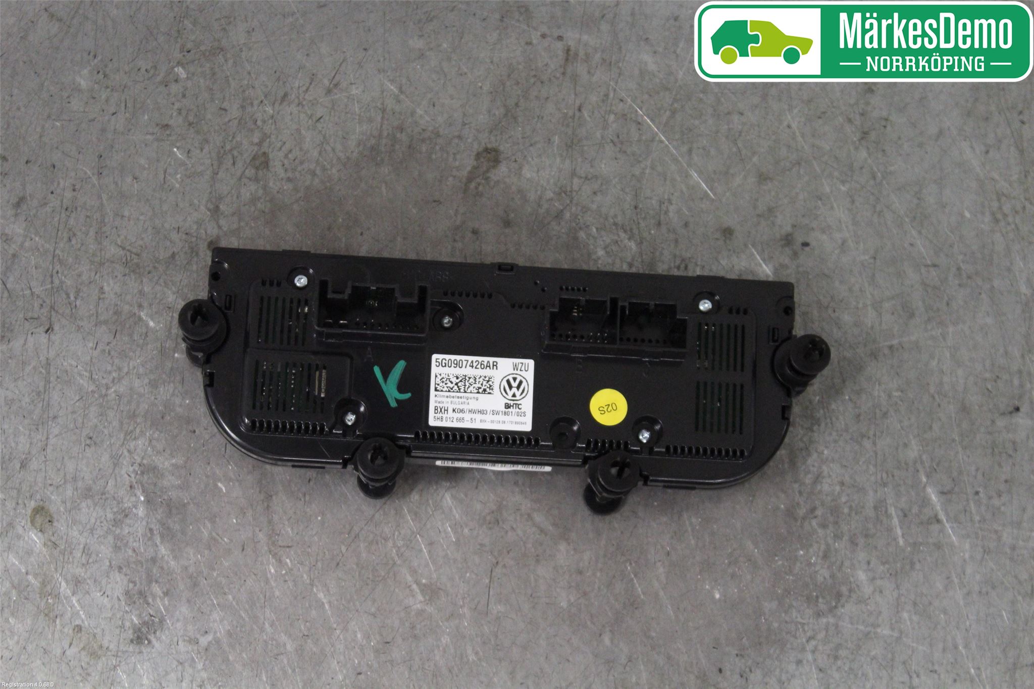 Volkswagen VW GOLF / E-GOLF VII 13-20 Varmeapparat Panel(Regulering)