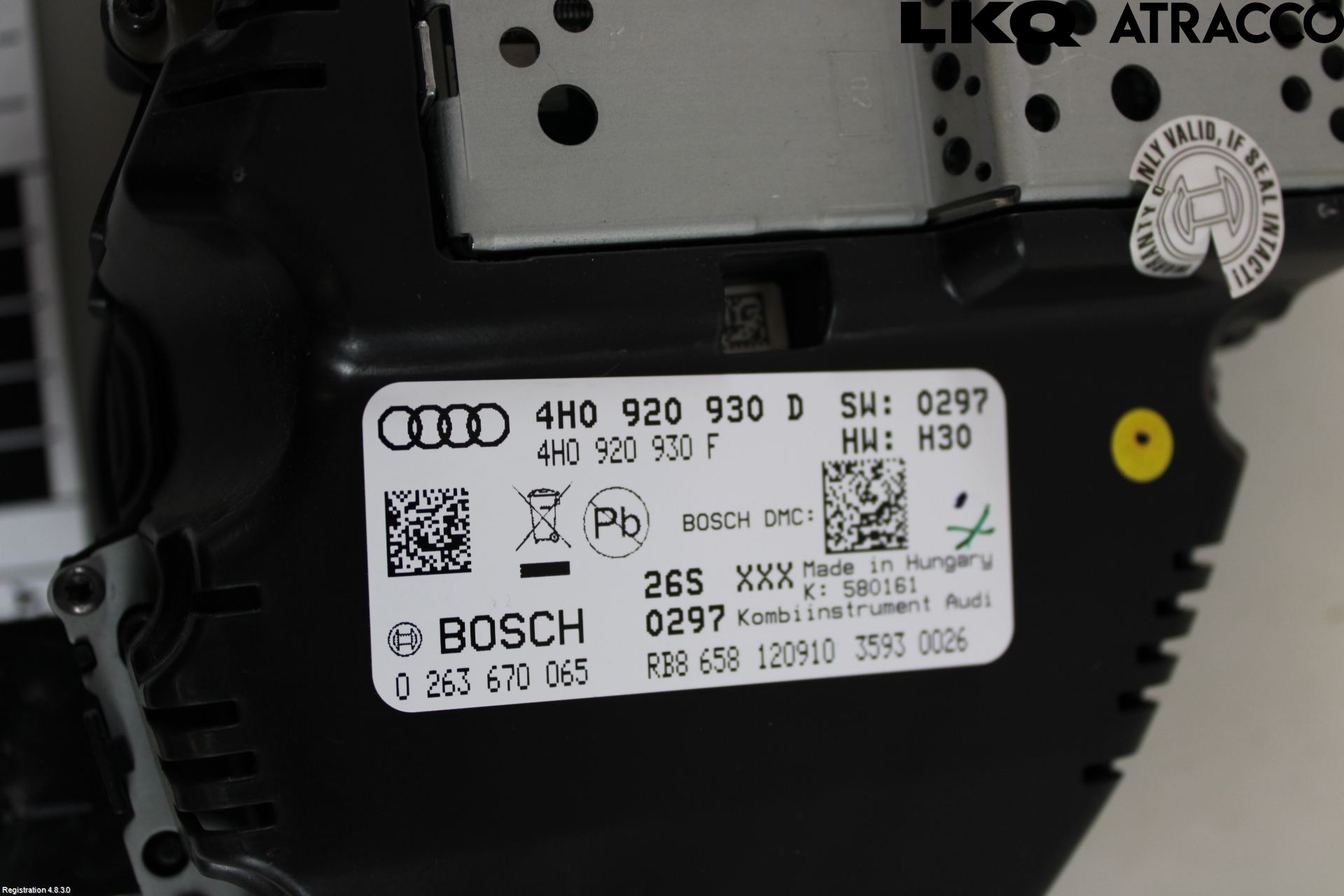 Audi A8/S8 4H 10-17 Instr Kombinert