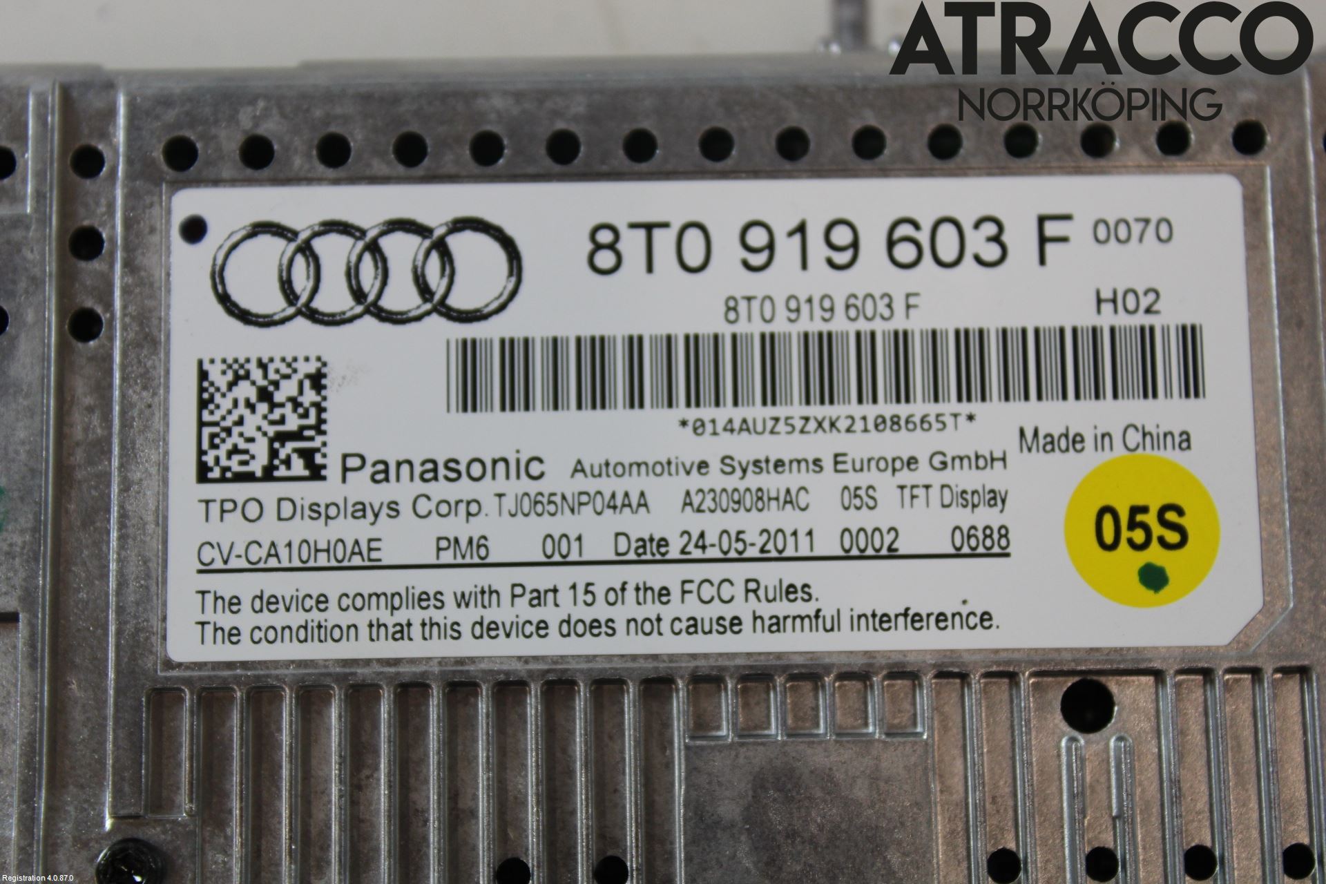 Audi A4/S4 08-11 Multifunktionsdisplay