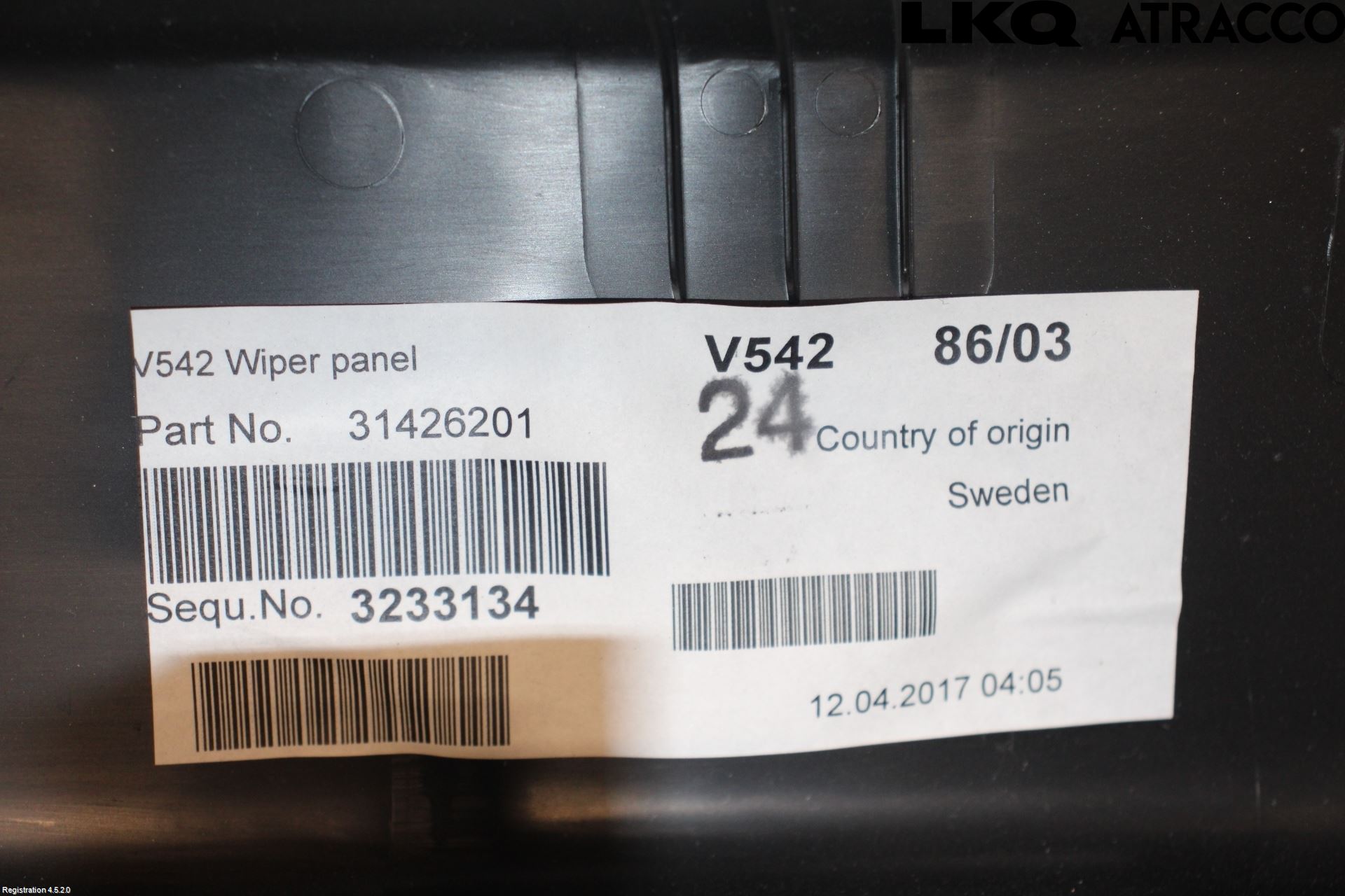 Volvo V90 CROSS COUNTRY 17->> Innvendig Takbrakett