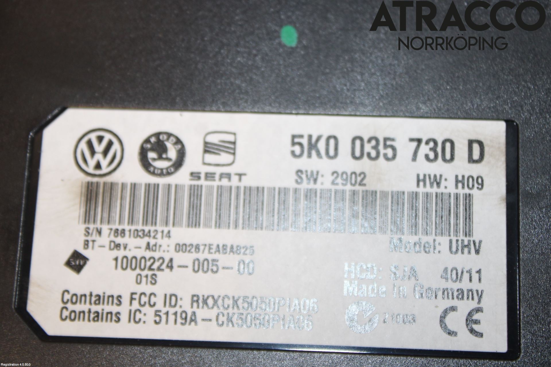 Volkswagen VW PASSAT 11-14 Styreenhet Øvrig