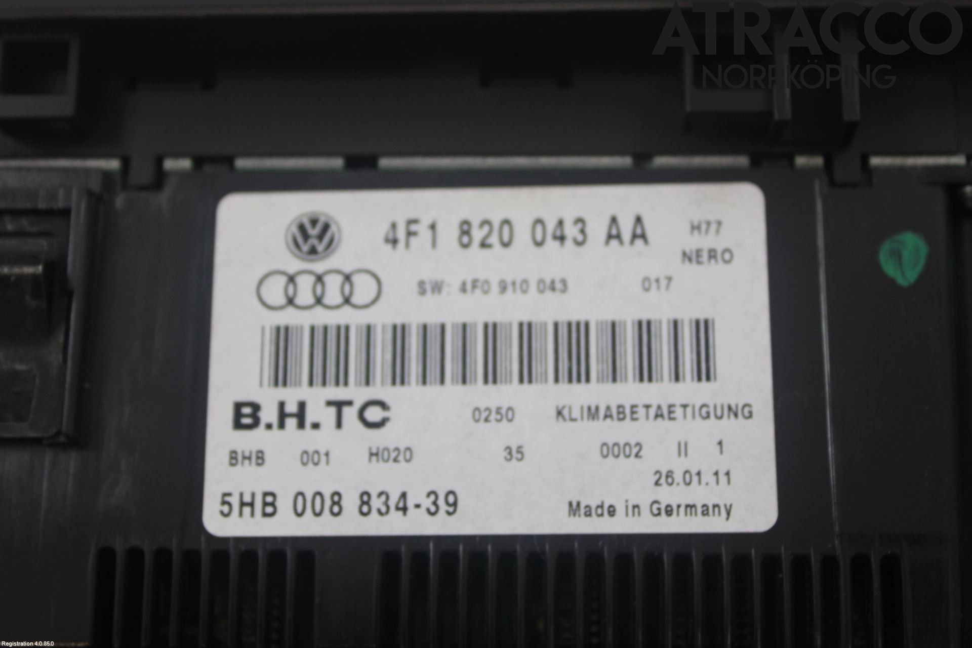 Audi A6/S6     05-11 Varmeapparat Panel(Regulering)