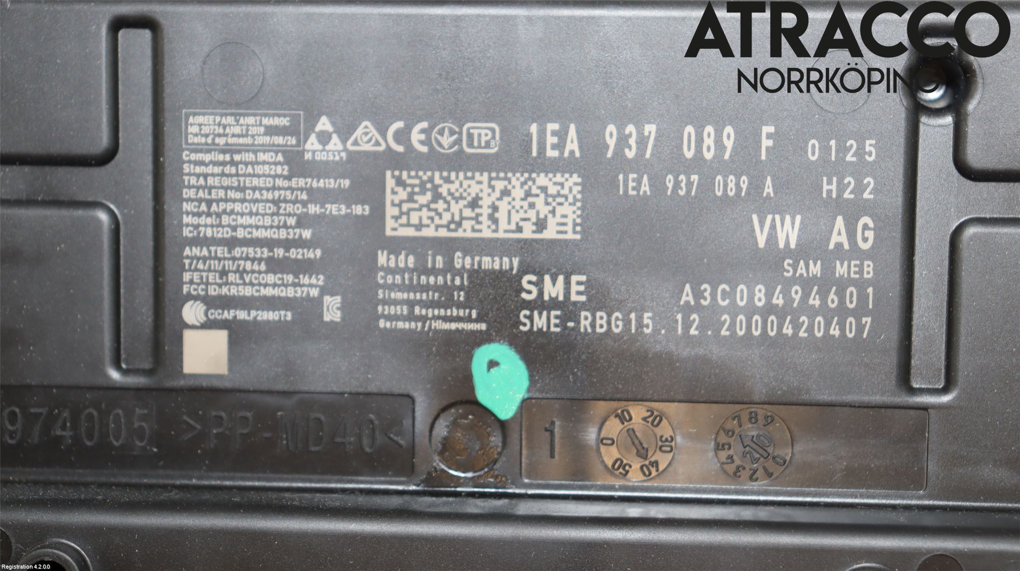 Volkswagen VW ID.3 21- Styreenhet Klima