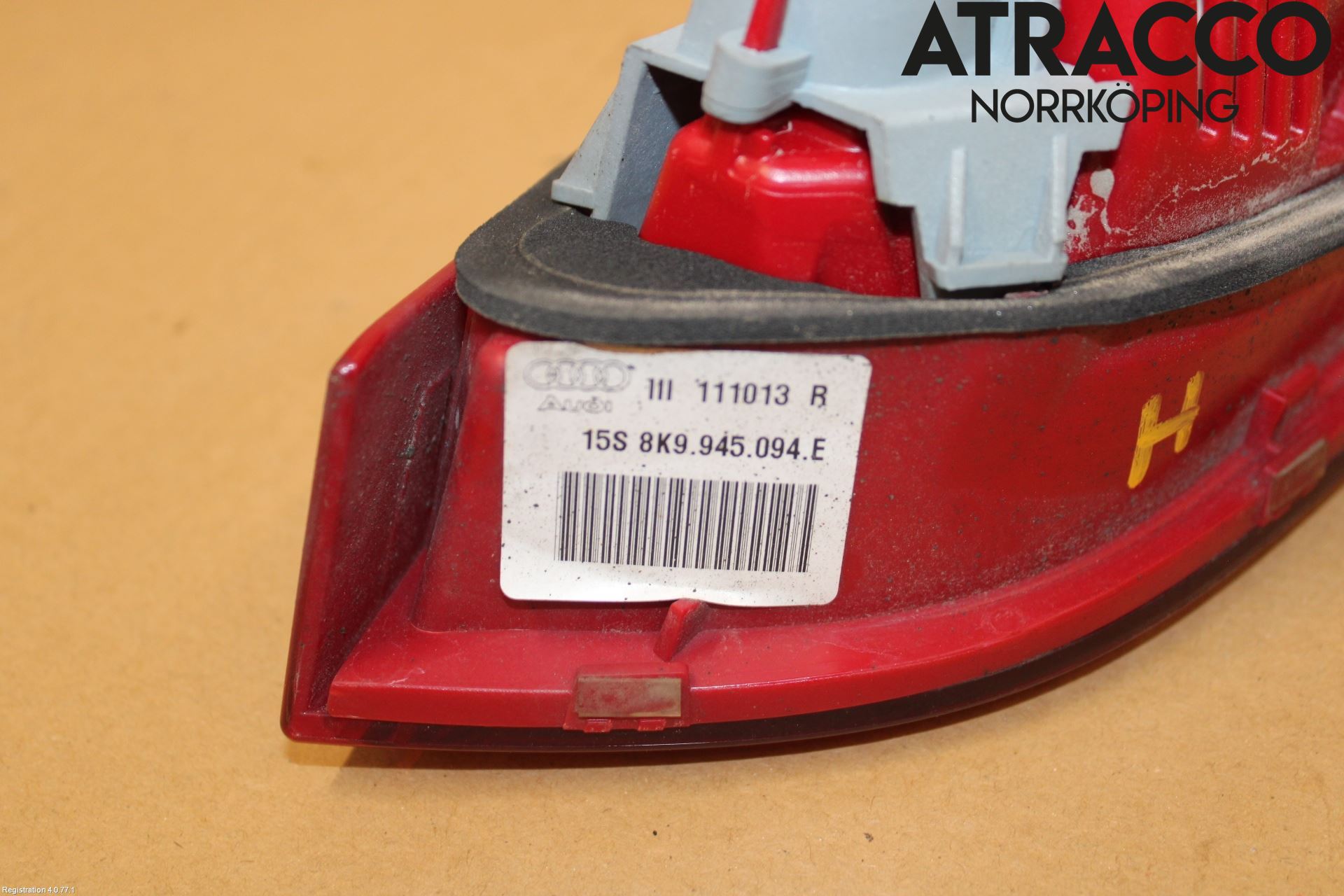 Audi A4 12-15 Baklykt Høyre  På Luke(Indre)