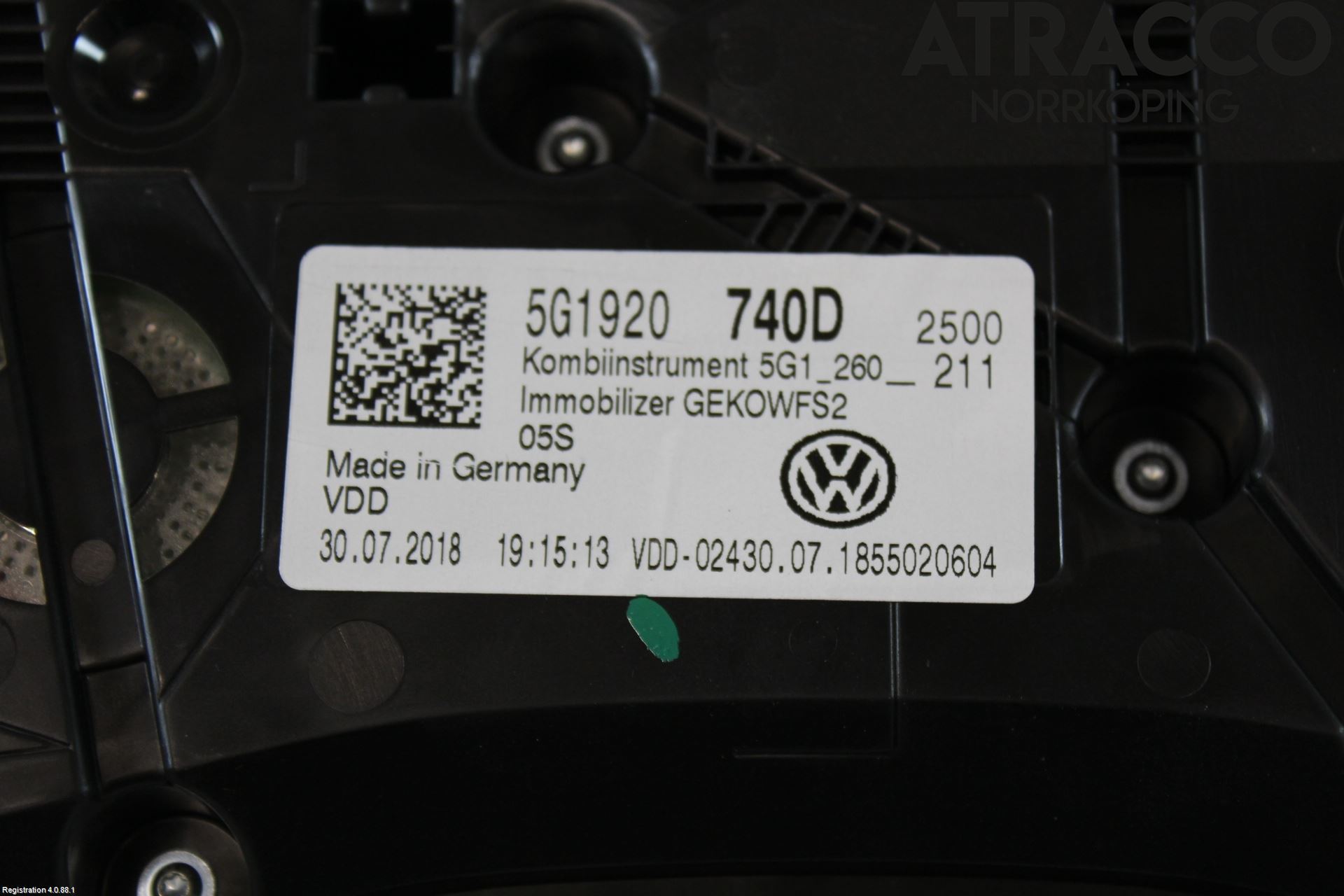 Volkswagen VW GOLF / E-GOLF VII 13-20 Instr Kombinert