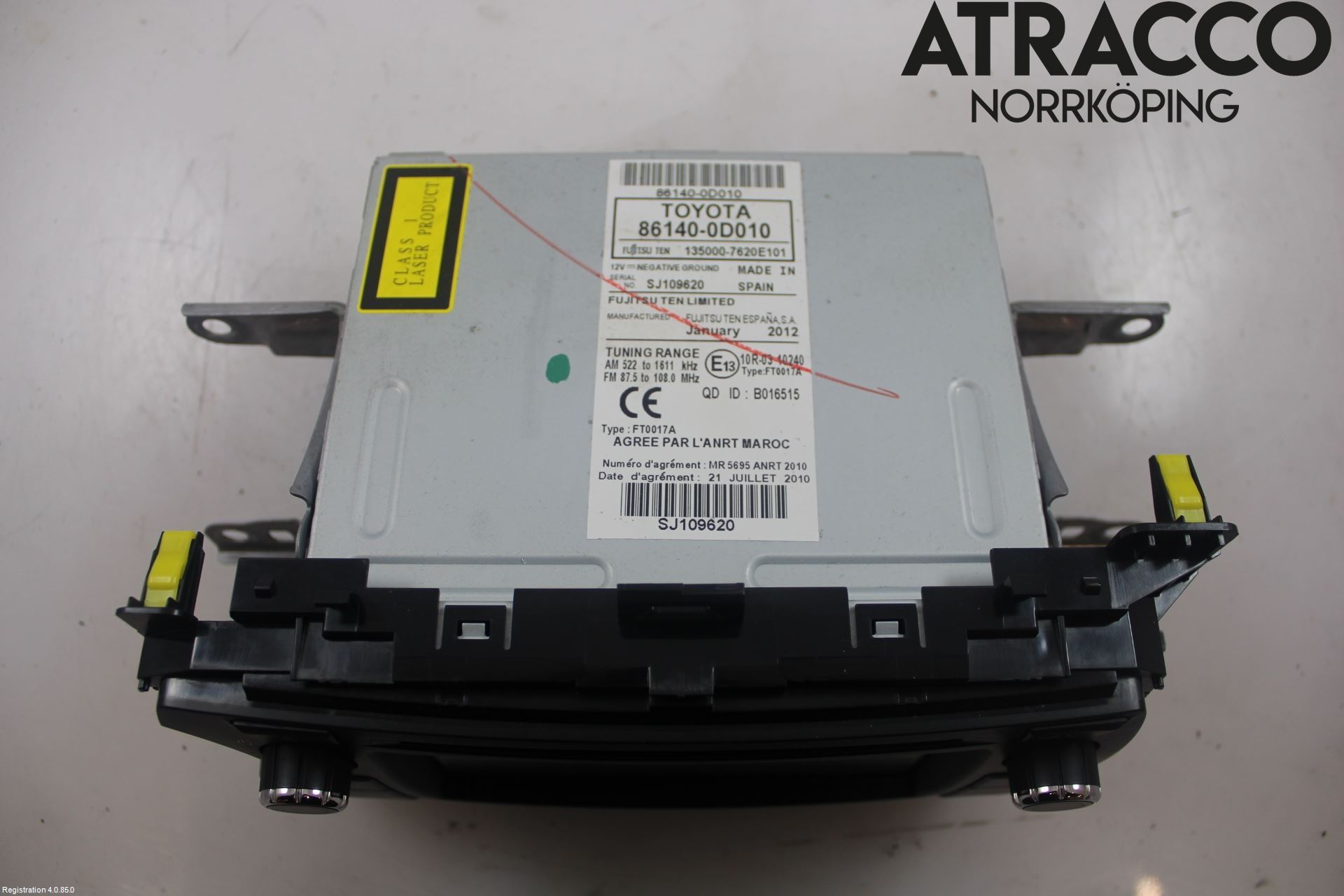 Toyota YARIS XP130 12-14 Stereo Radio Med Cd
