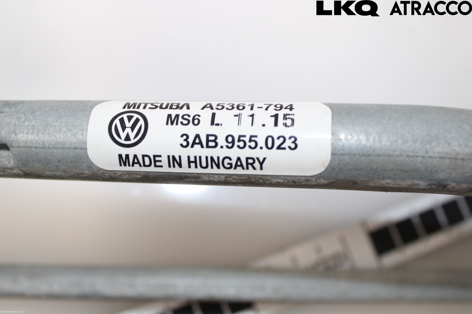 Volkswagen VW PASSAT 11-14 Viskeroverføring Frontrute