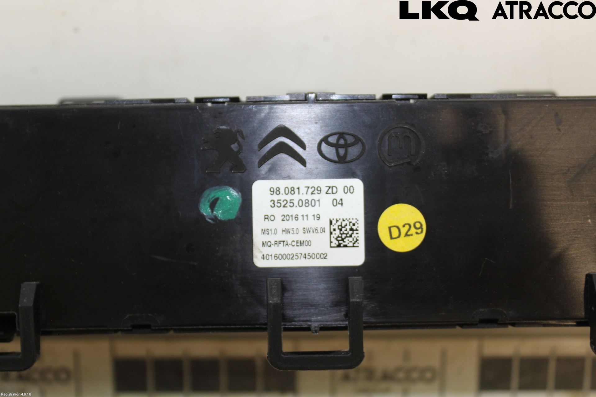 Peugeot EXPERT 15-16 Varmeapparat Panel(Regulering)