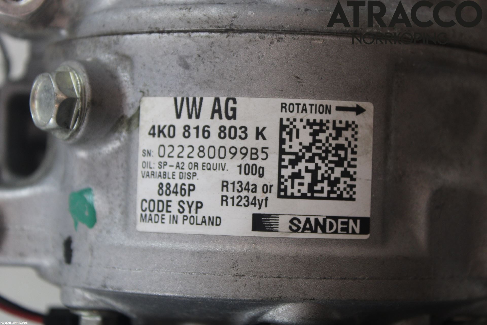 Audi A6 F2/C8 19- Varme Ac Kompressor