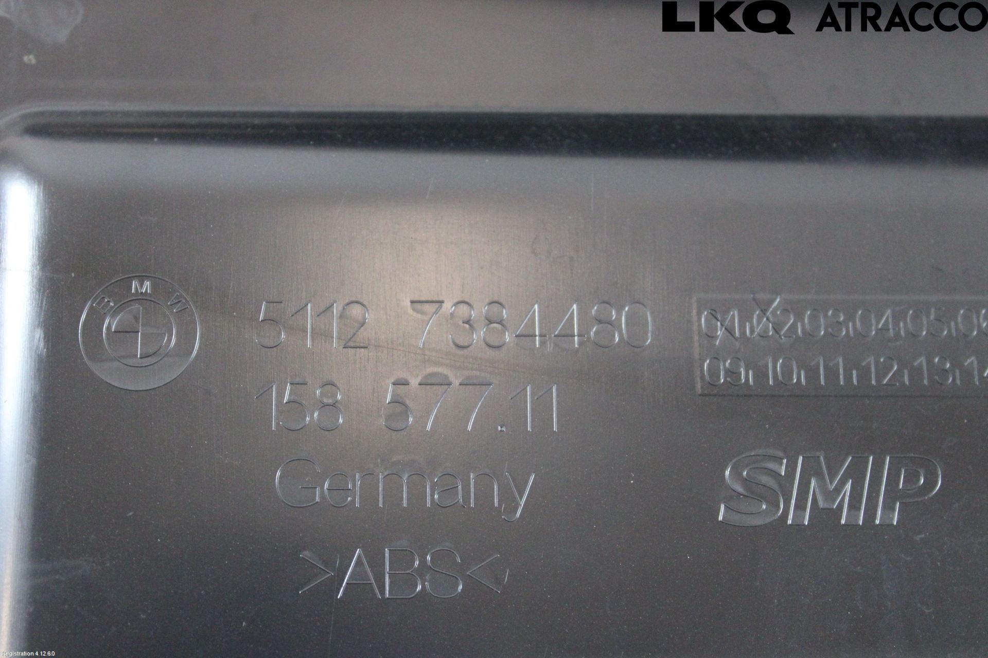 BMW 3 F30/F31/F80 12-19 Støtfangerfeste Bak Høyre