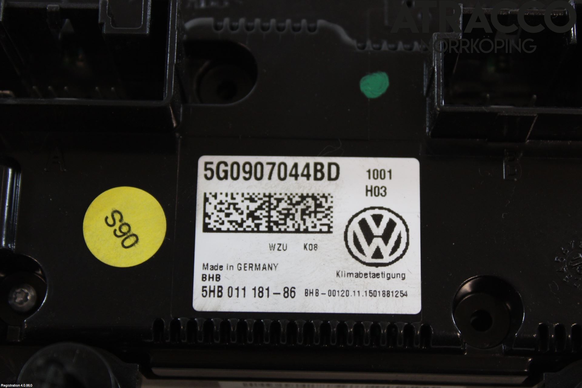 Volkswagen VW GOLF SPORTSVAN 15-20 Varmeapparat Panel(Regulering)