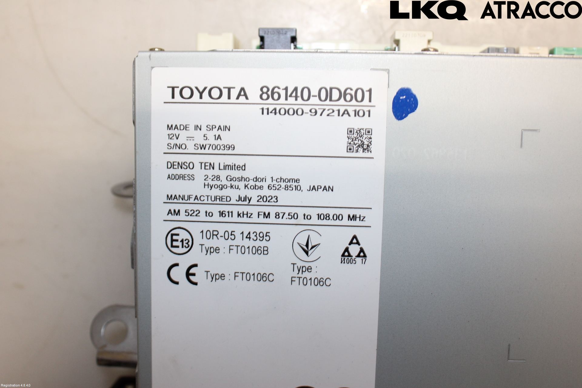 Toyota YARIS XP21 20- Stereo Radio Med Cd