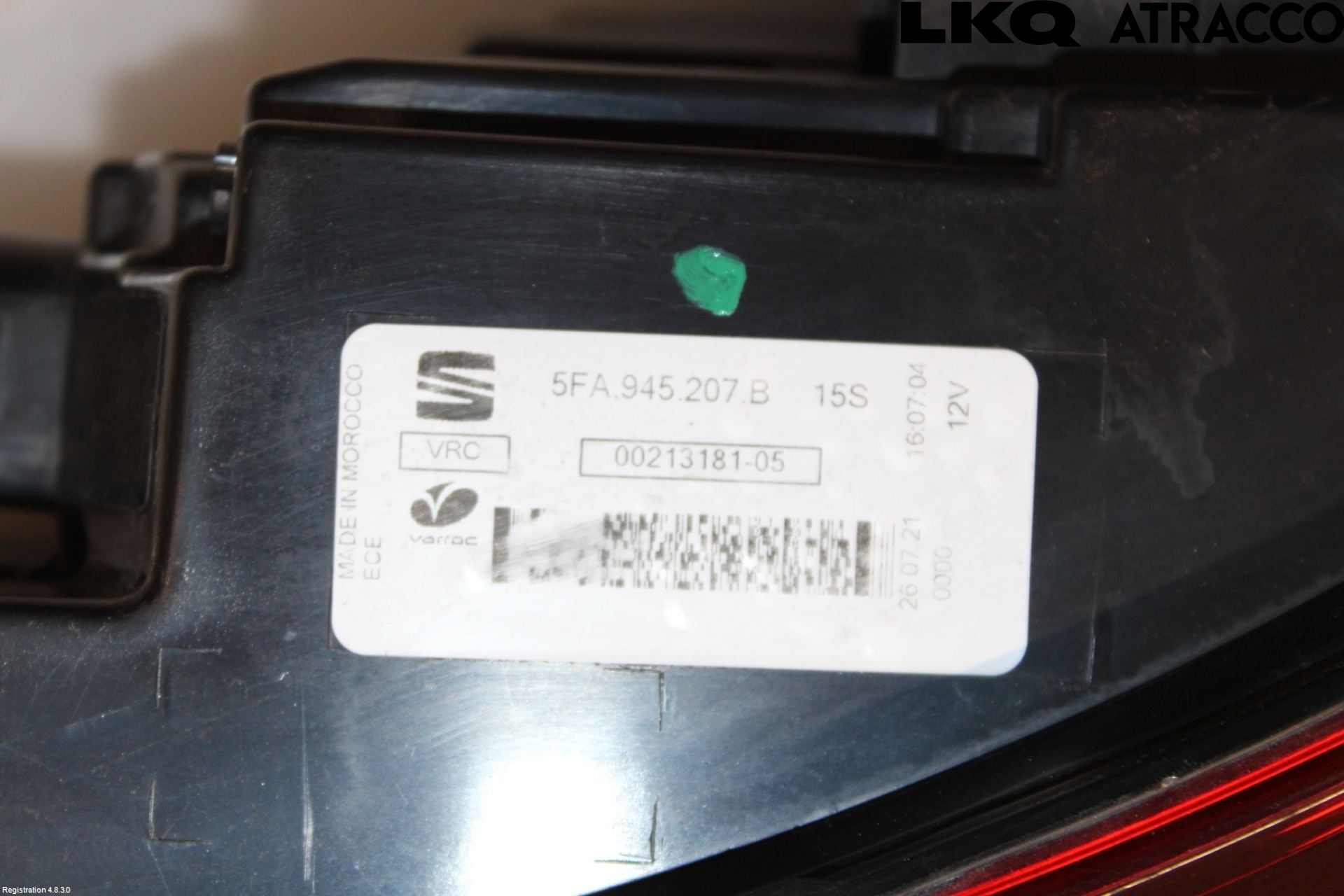 Seat LEON 20- Baklykt Venstre