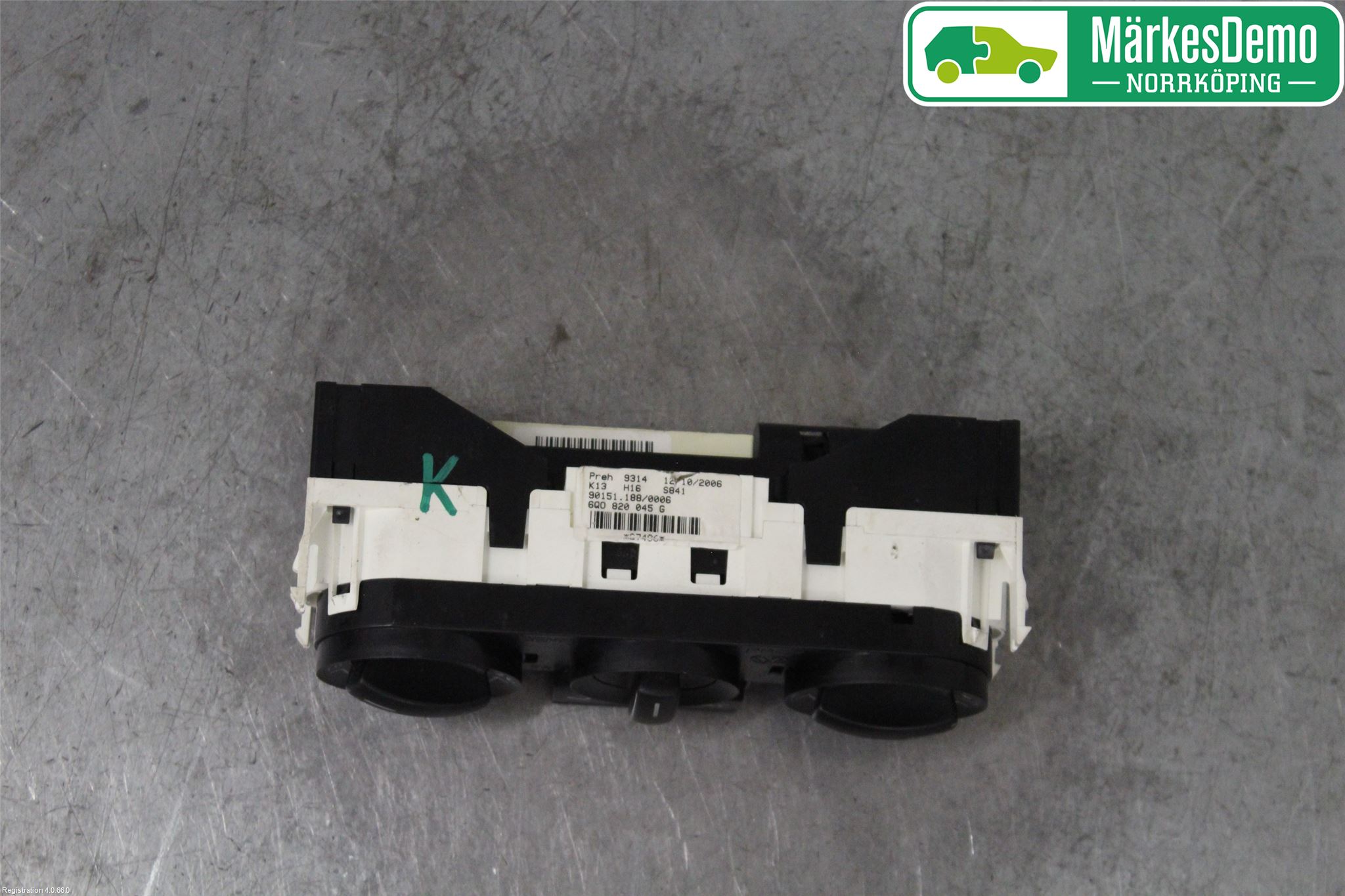 Volkswagen VW POLO 05-09 Varmeapparat Panel(Regulering)