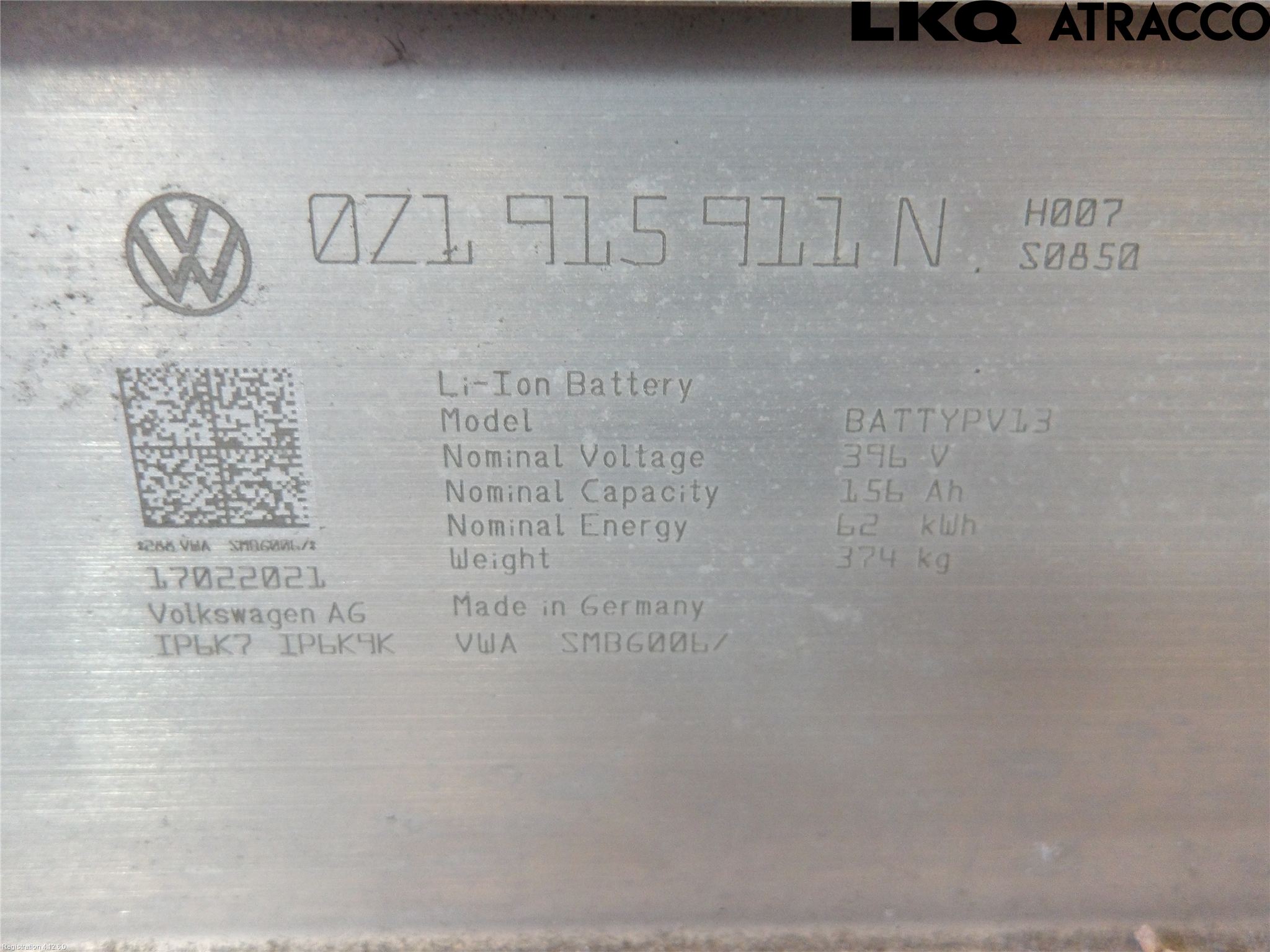 Volkswagen VW ID.3 21- Hybrid Batteri