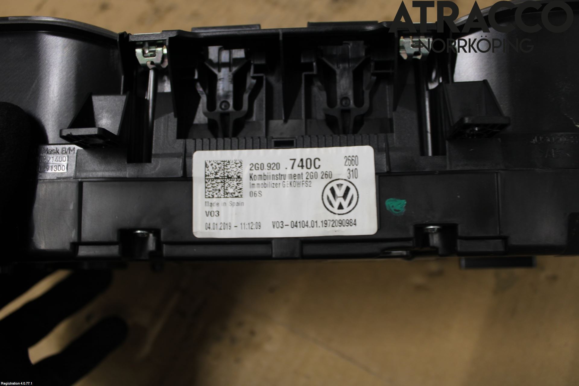 Volkswagen VW POLO VI 18->> Instr Kombinert