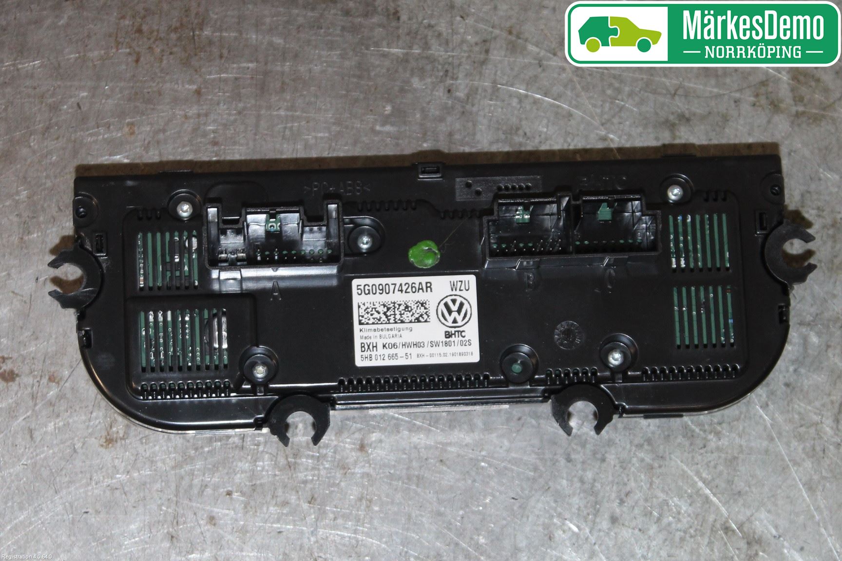 Volkswagen VW GOLF / E-GOLF VII 13-20 Varmeapparat Panel(Regulering)