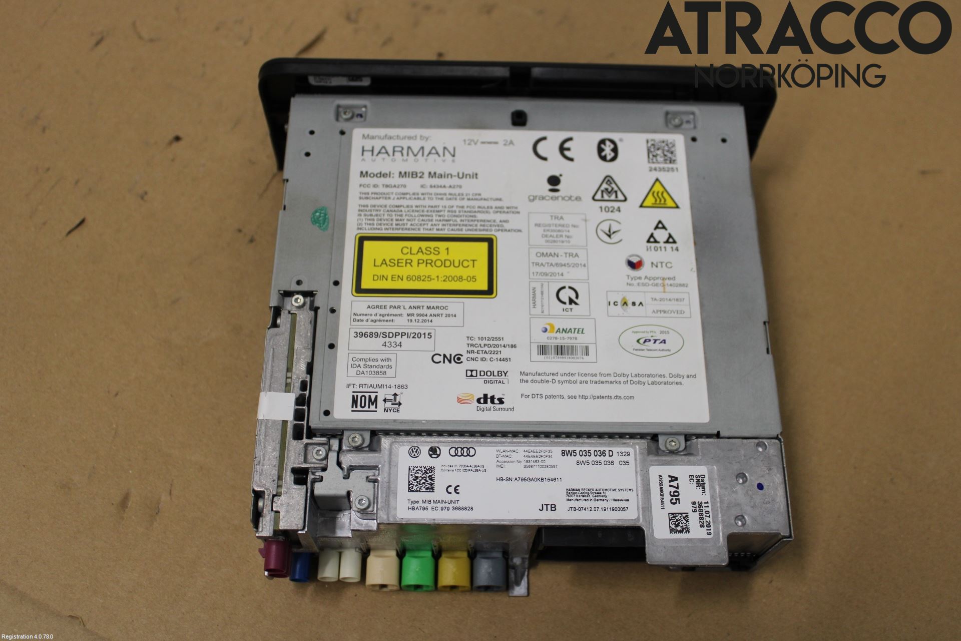 Audi A5 17- Stereo Radio Med Cd