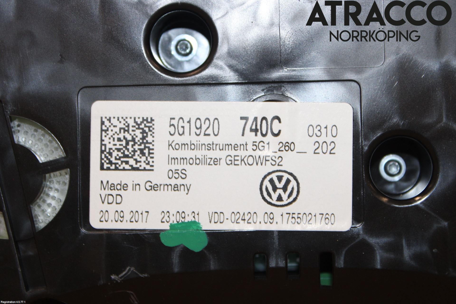 Volkswagen VW GOLF / E-GOLF VII 13-20 Instr Kombinert