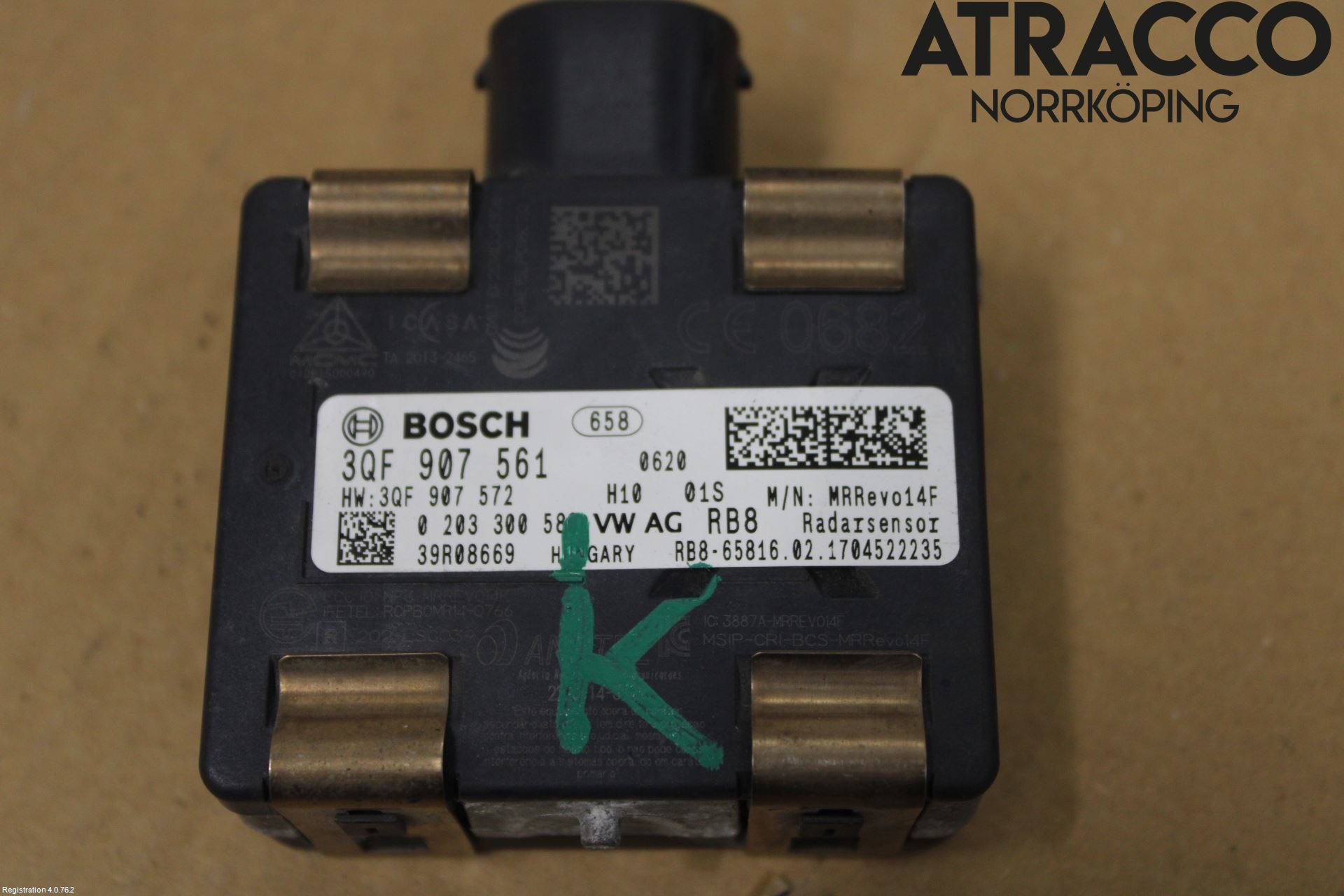 Volkswagen VW GOLF / E-GOLF VII 13-20 Sensor Kollisjonsbeskyttelse
