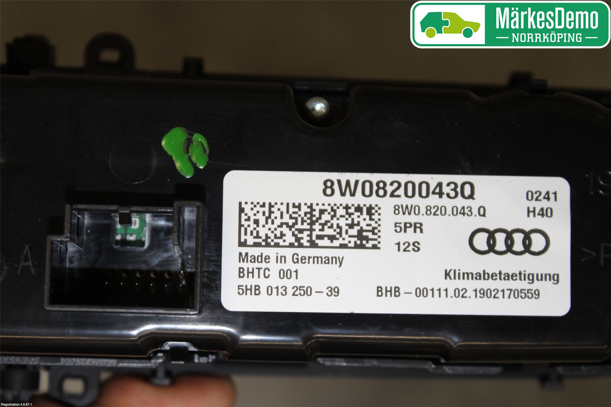 Audi A4/S4 B9 16-19 Varmeapparat Panel(Regulering)