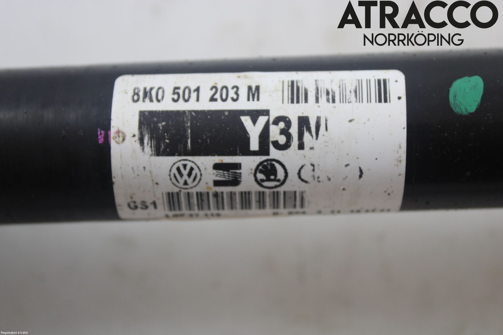 Audi A4 12-15 Drivaksel Bak Kompl Høyre