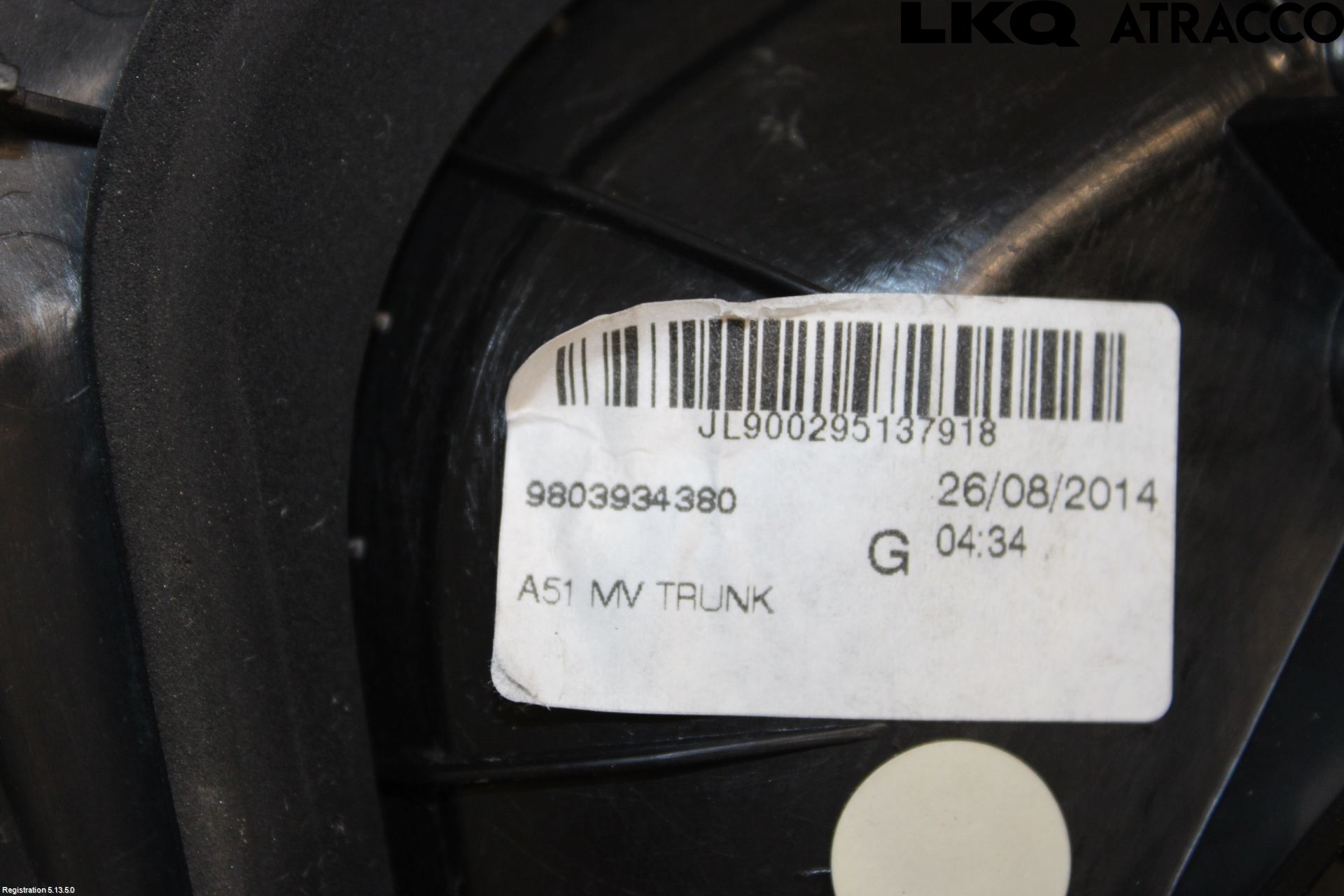 Citroen C3 10-17 Baklykt Venstre  På Luke(Indre