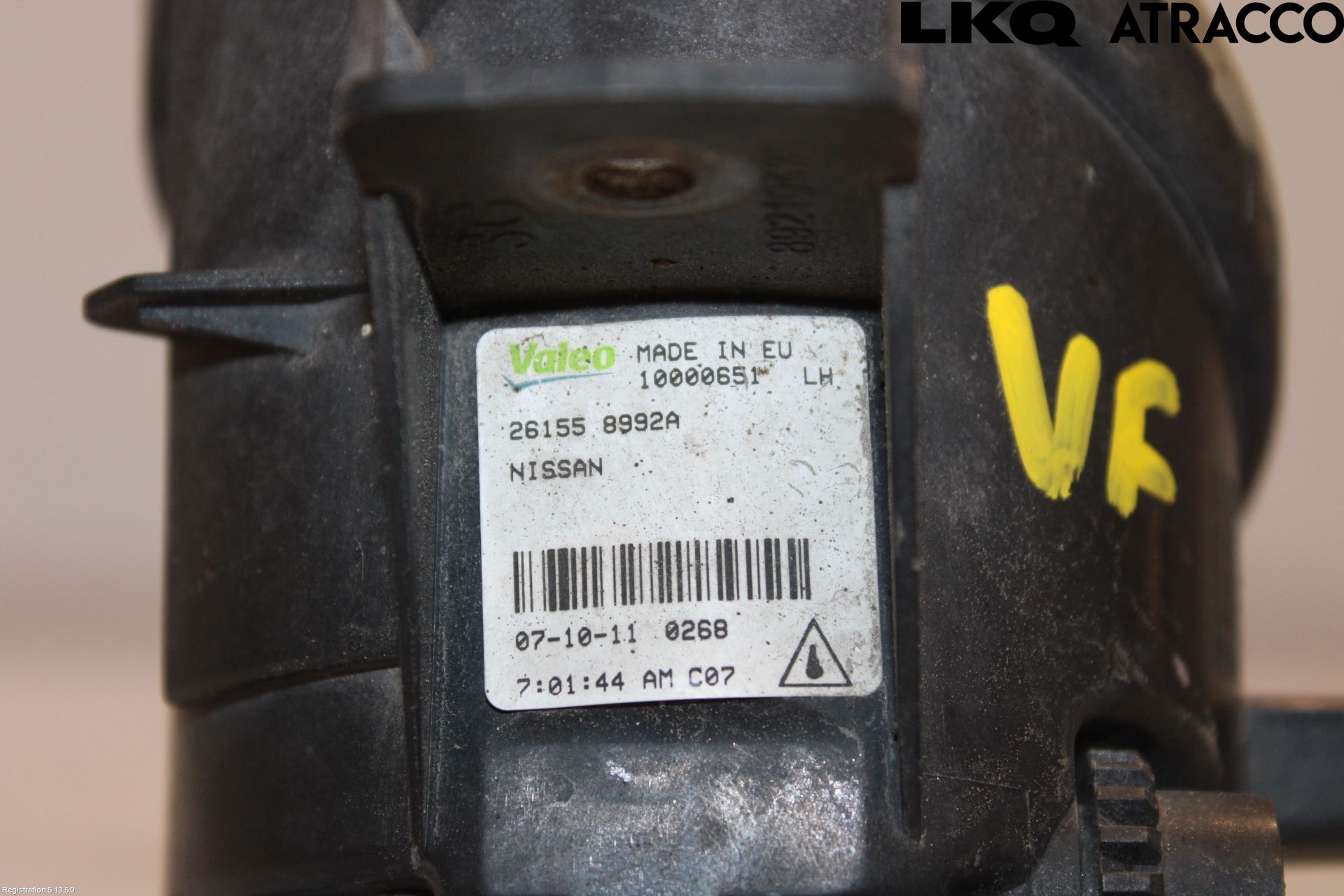 Nissan QASHQAI+2  10-14 Frontlykt-Kurve-Tåkelys