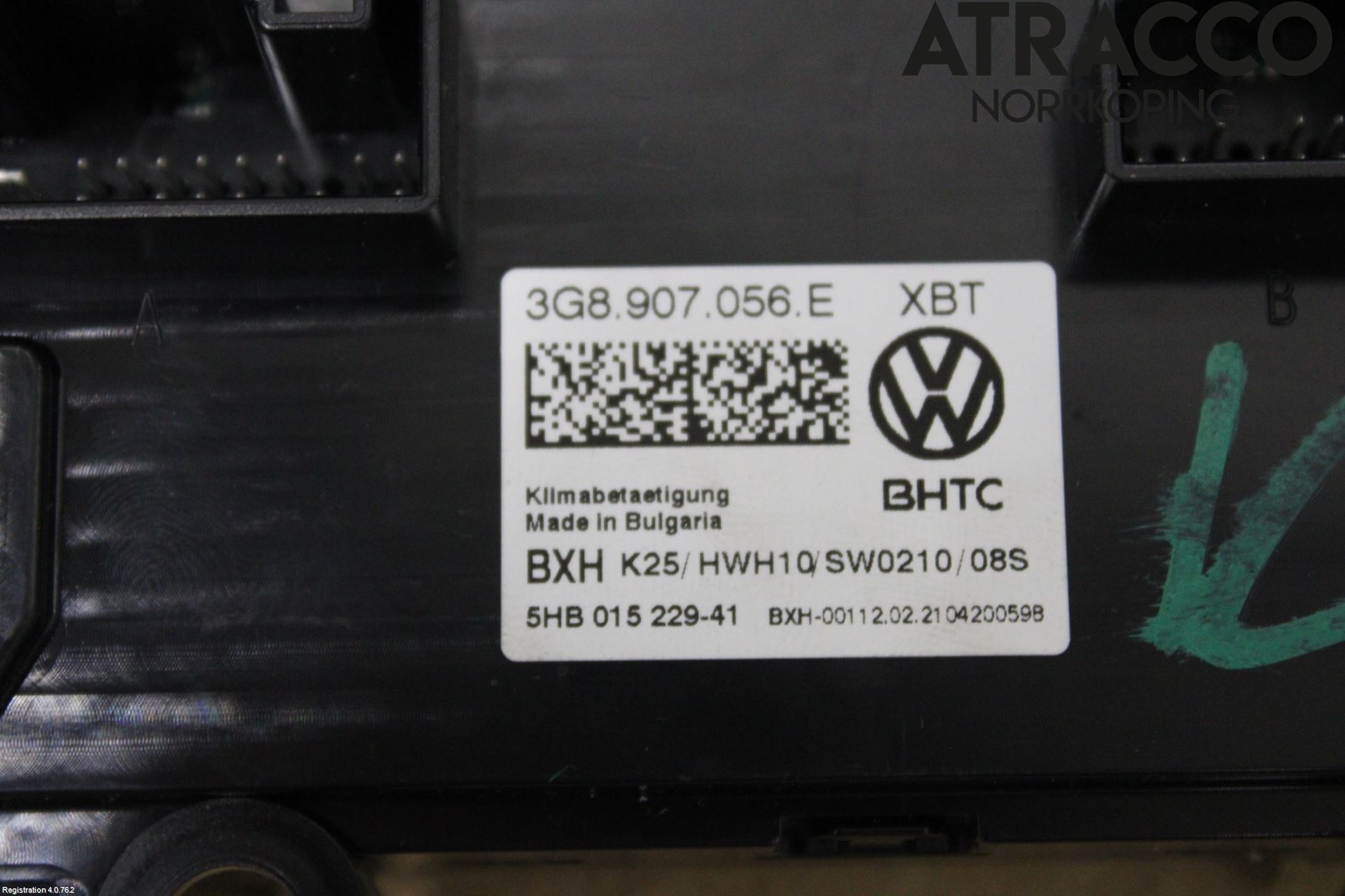 Volkswagen VW ARTEON 17- Varmeapparat Panel(Regulering)